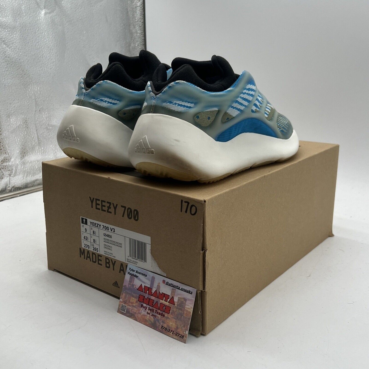 Size 9 - adidas Yeezy 700 V3 Arzareth Black Cream (G54850)