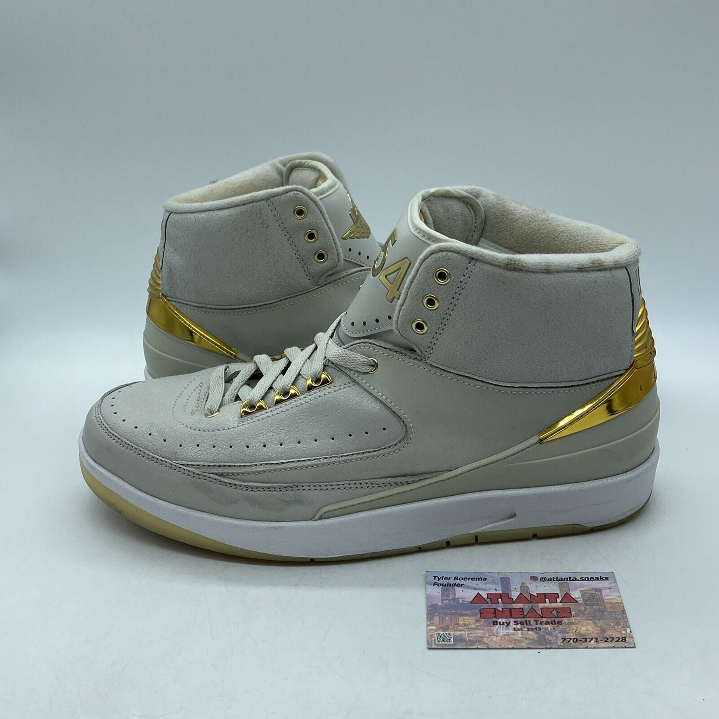 Size 11 - Air Jordan 2 Quai 54 Tan White GoldSuede Leather (866035-001)