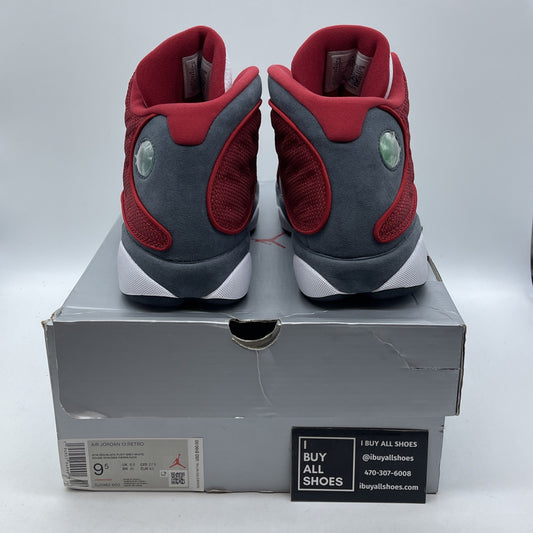 Size 9.5 - Jordan 13 Gym Red Flint Grey White Suede Leather (DJ5982600)