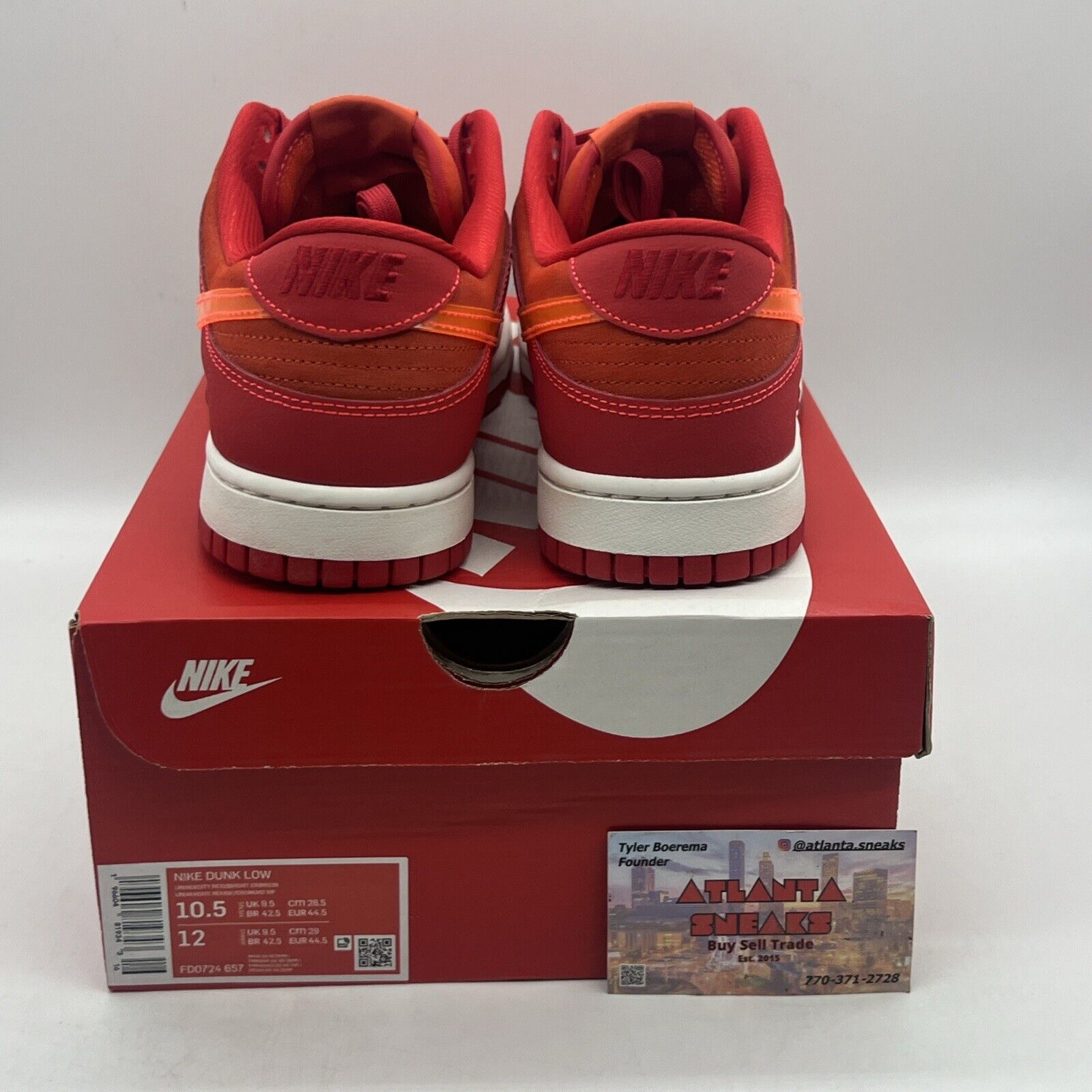 Size 10.5 - Nike Dunk Low Atlanta 2023 Brand New Og All