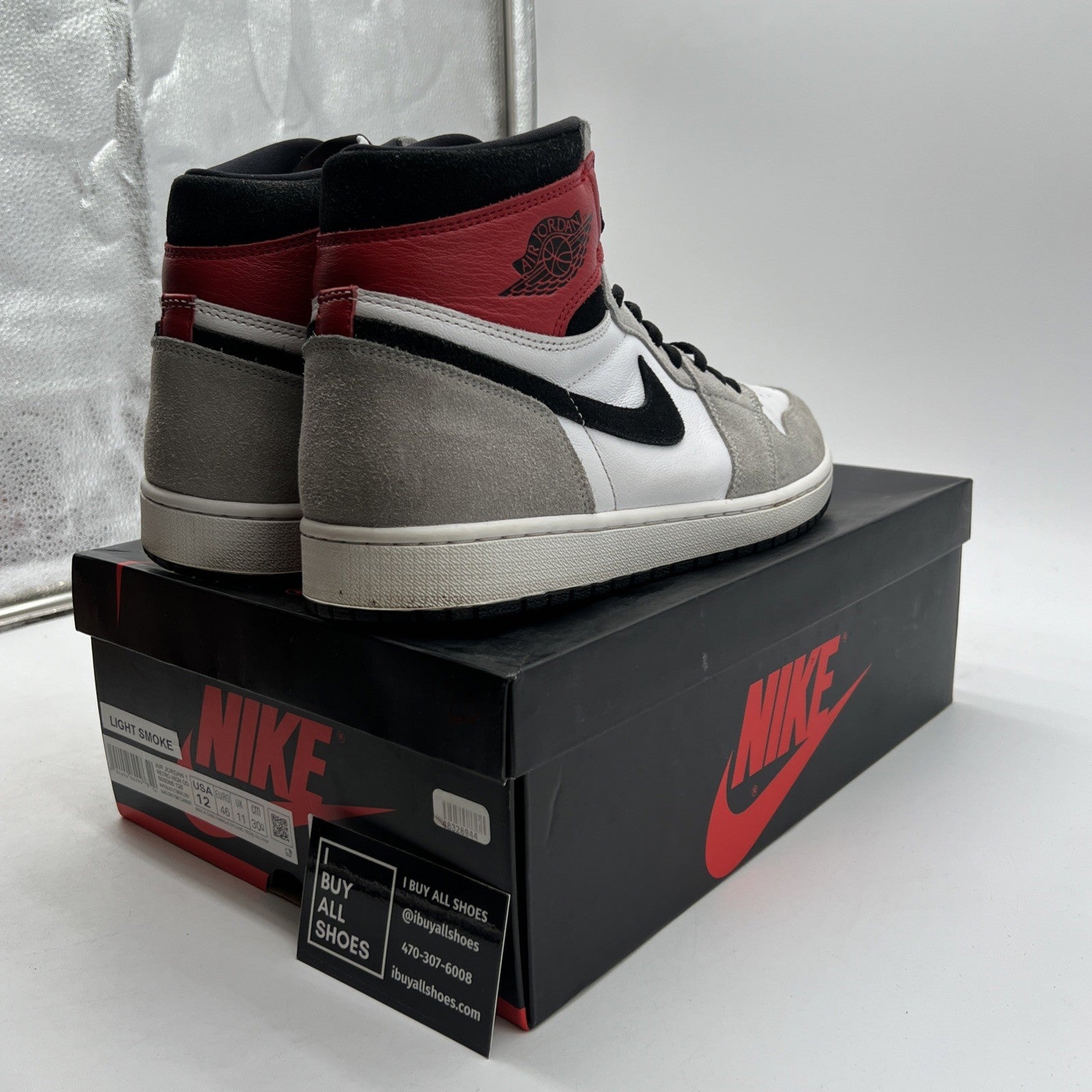 Size 12 - Air Jordan 1 Retro High OG Smoke Gray 2020 (555088-126)