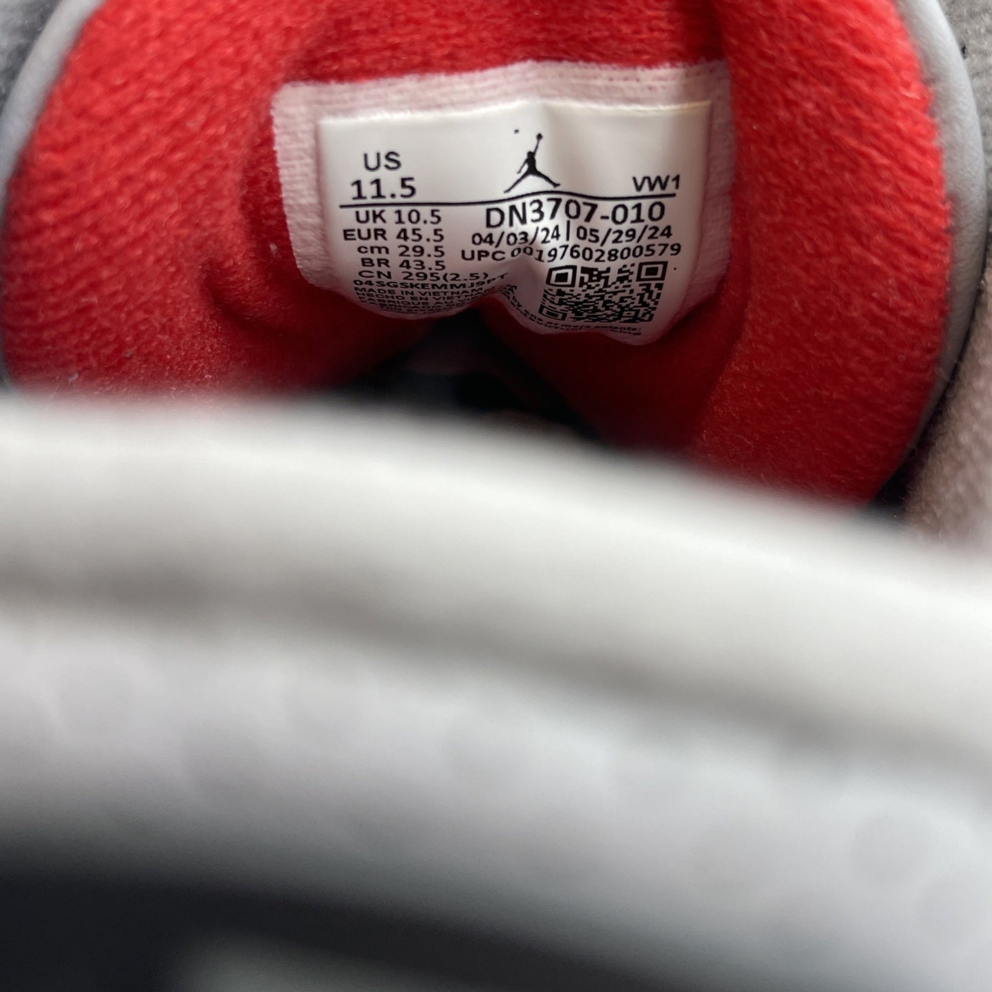 Size 11.5 - Air Jordan 3 Retro OG 2024 Black Cement Suede Leather (DN3707-010)