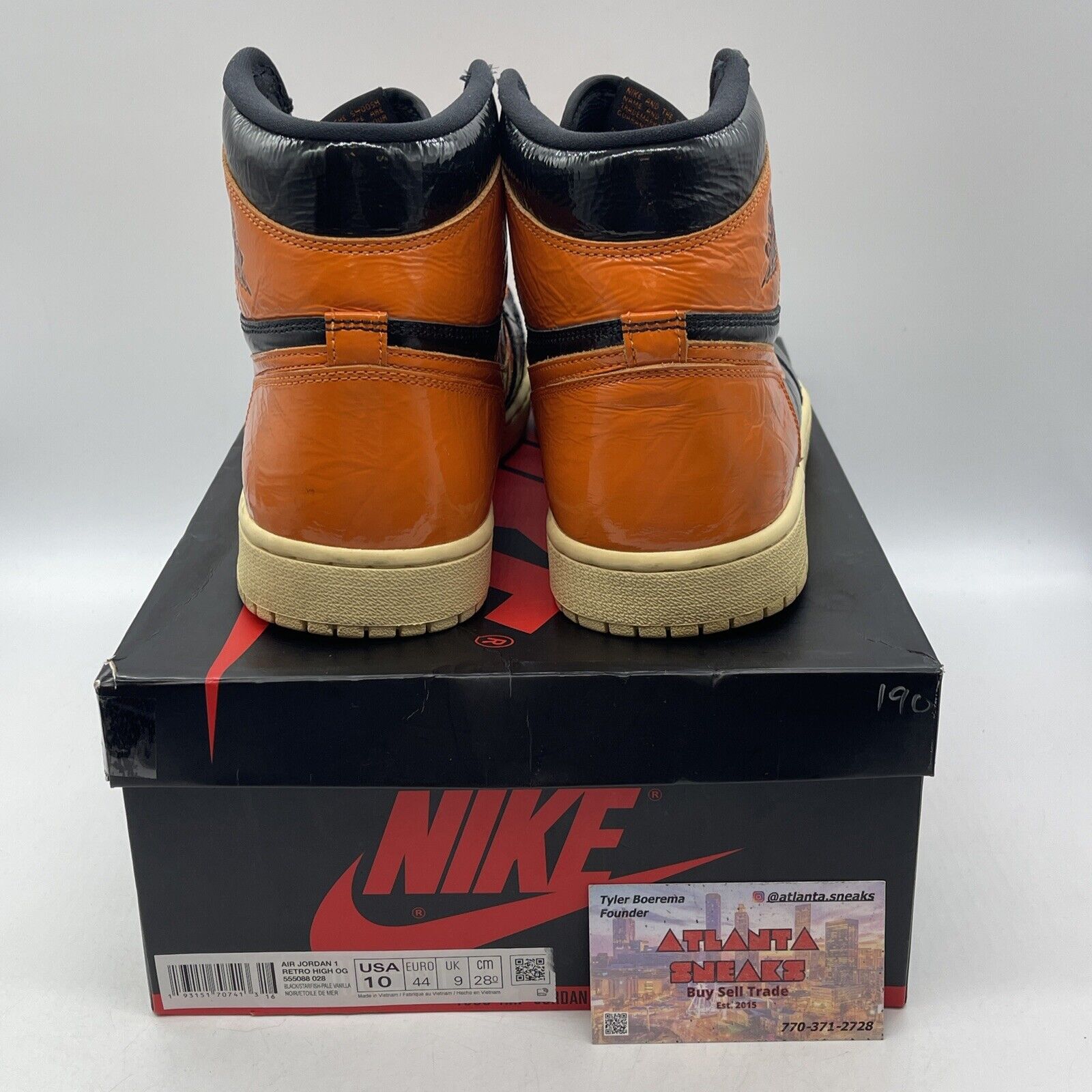 Size 10 - Jordan 1 Retro OG High Shattered Backboard 3.0 Leather (555088-028)