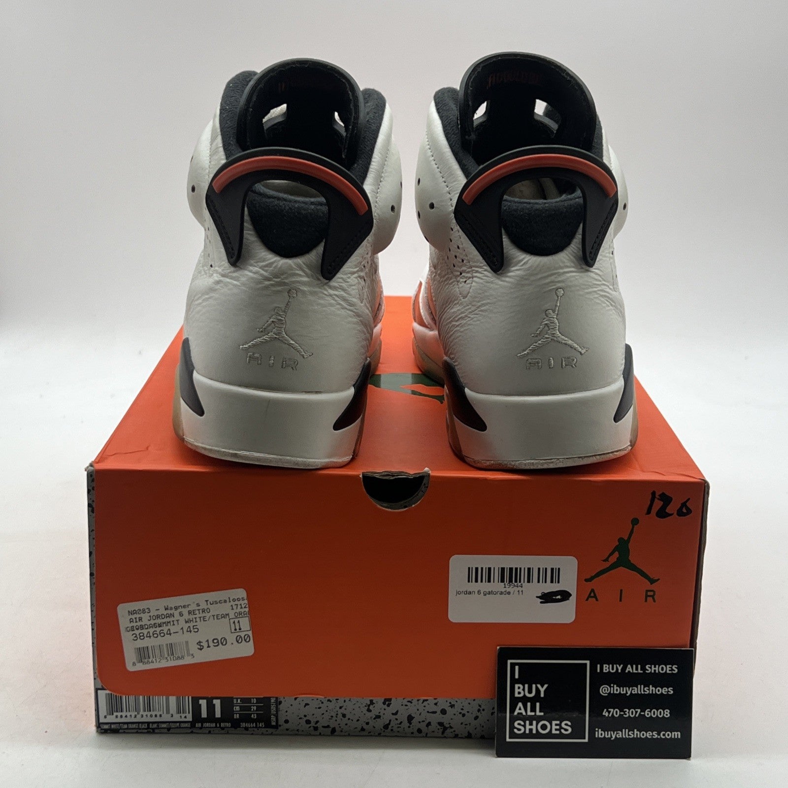 Size 11 - Air Jordan 6 Retro Gatorade (384664-145)