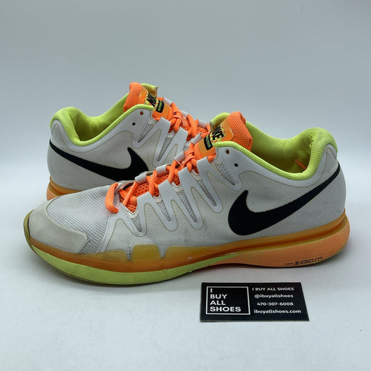 Size 12 - NIKE Federer Zoom Vapor Tour White Black Suede (631458-107)
