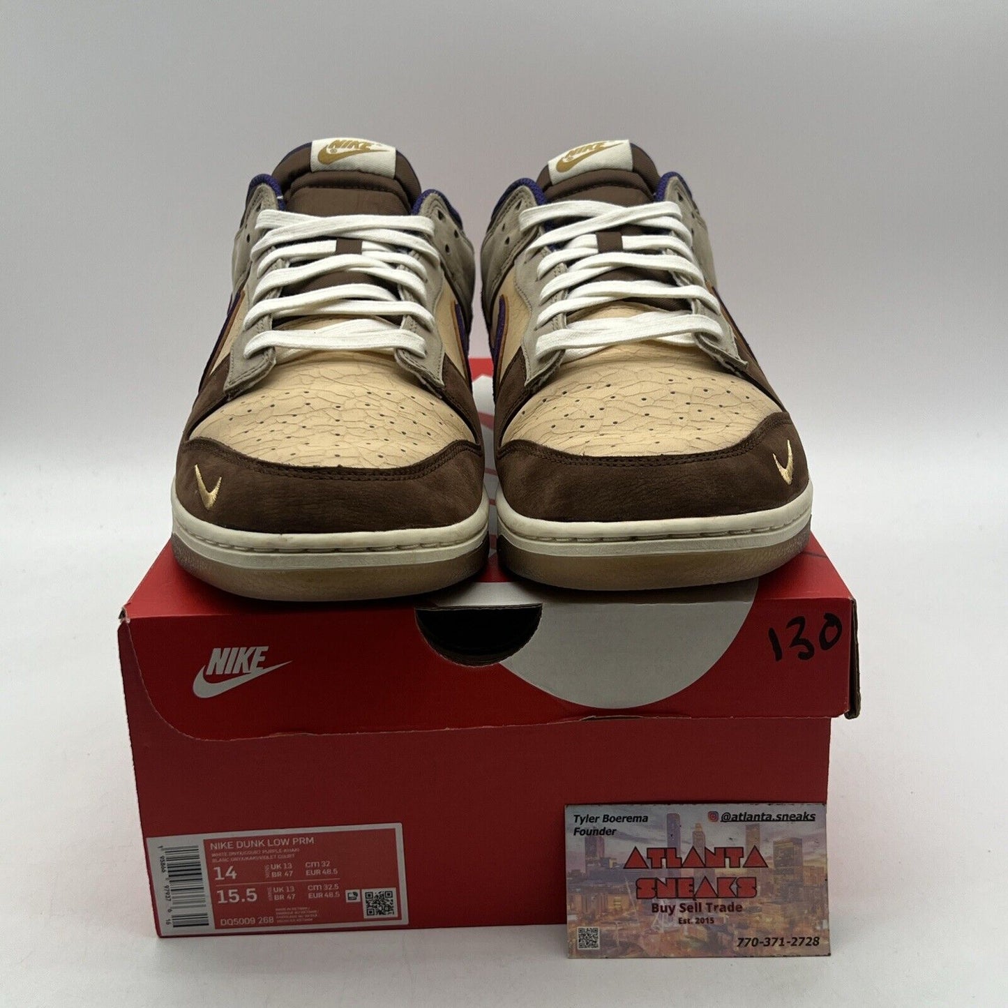 Size 14 - Nike Dunk Low Premium Setsubun Brown Tan Leather Suede (DD5009-268)