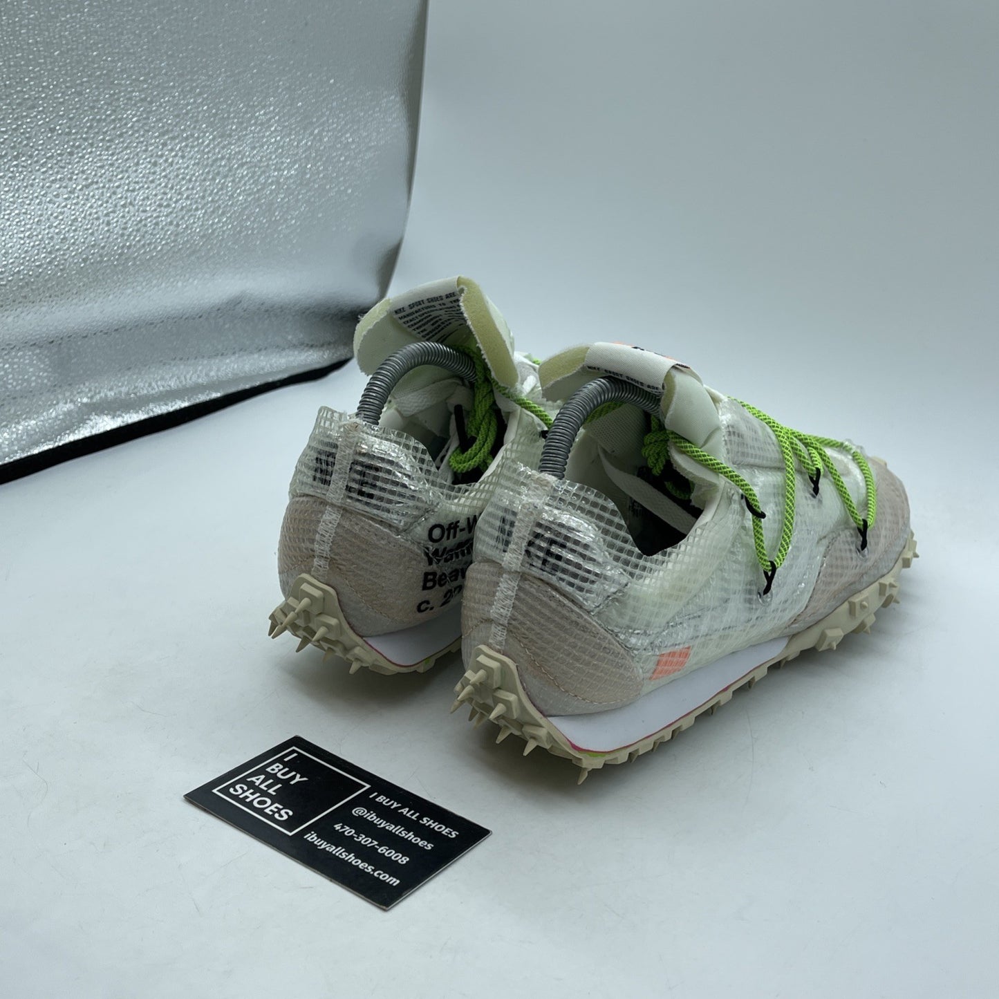 Size 10W - Nike Off-White x Waffle Racer Electric Green White (CD8180-100)