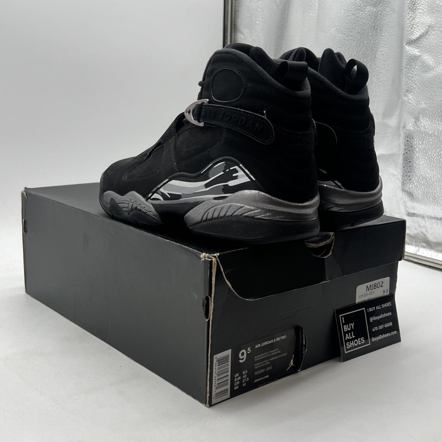 Size 9.5 - Air Jordan 8 Retro 2015 Chrome (305381-003)