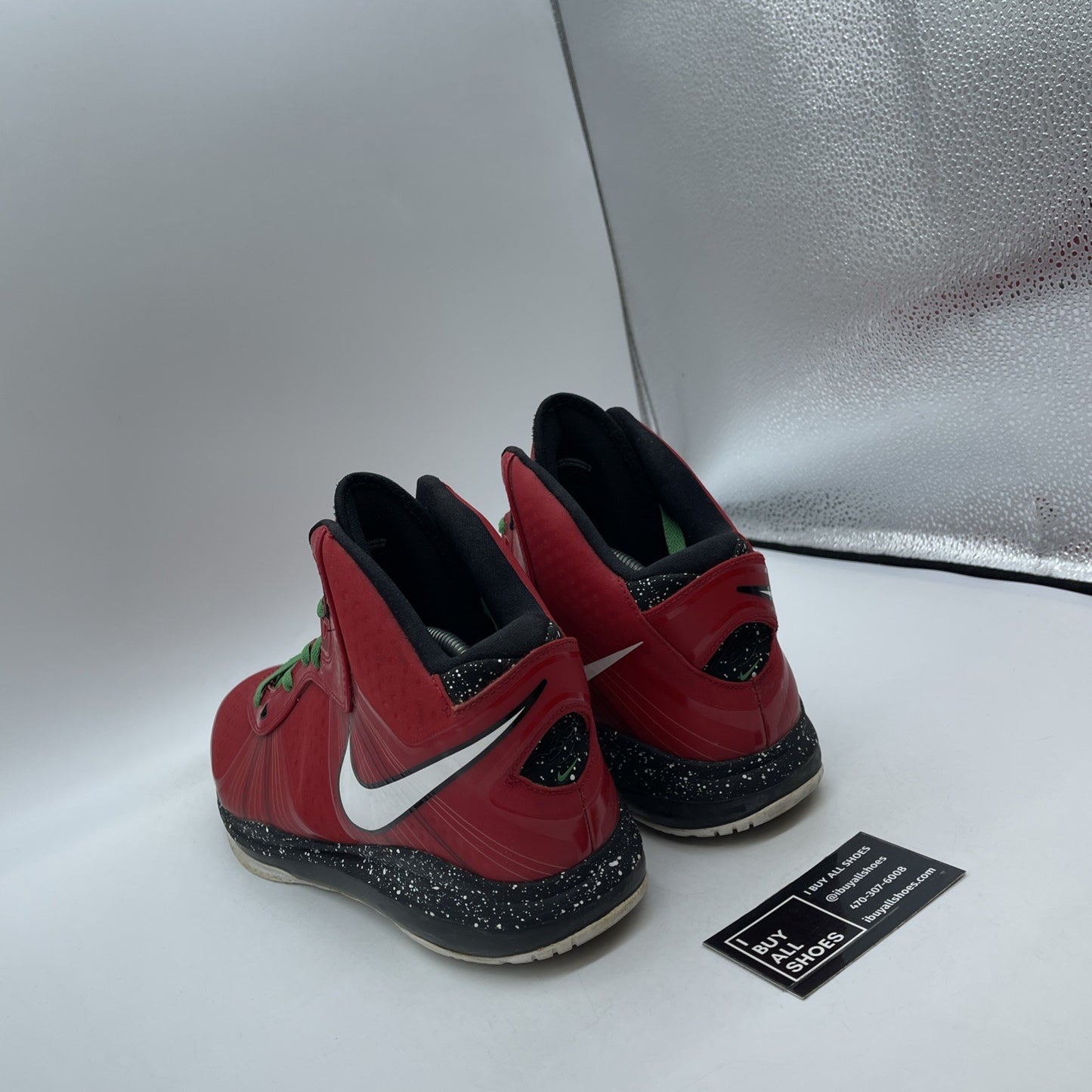 Size 12 - Nike LeBron 8 V/2 Christmas Red White Leather (4296776-600)