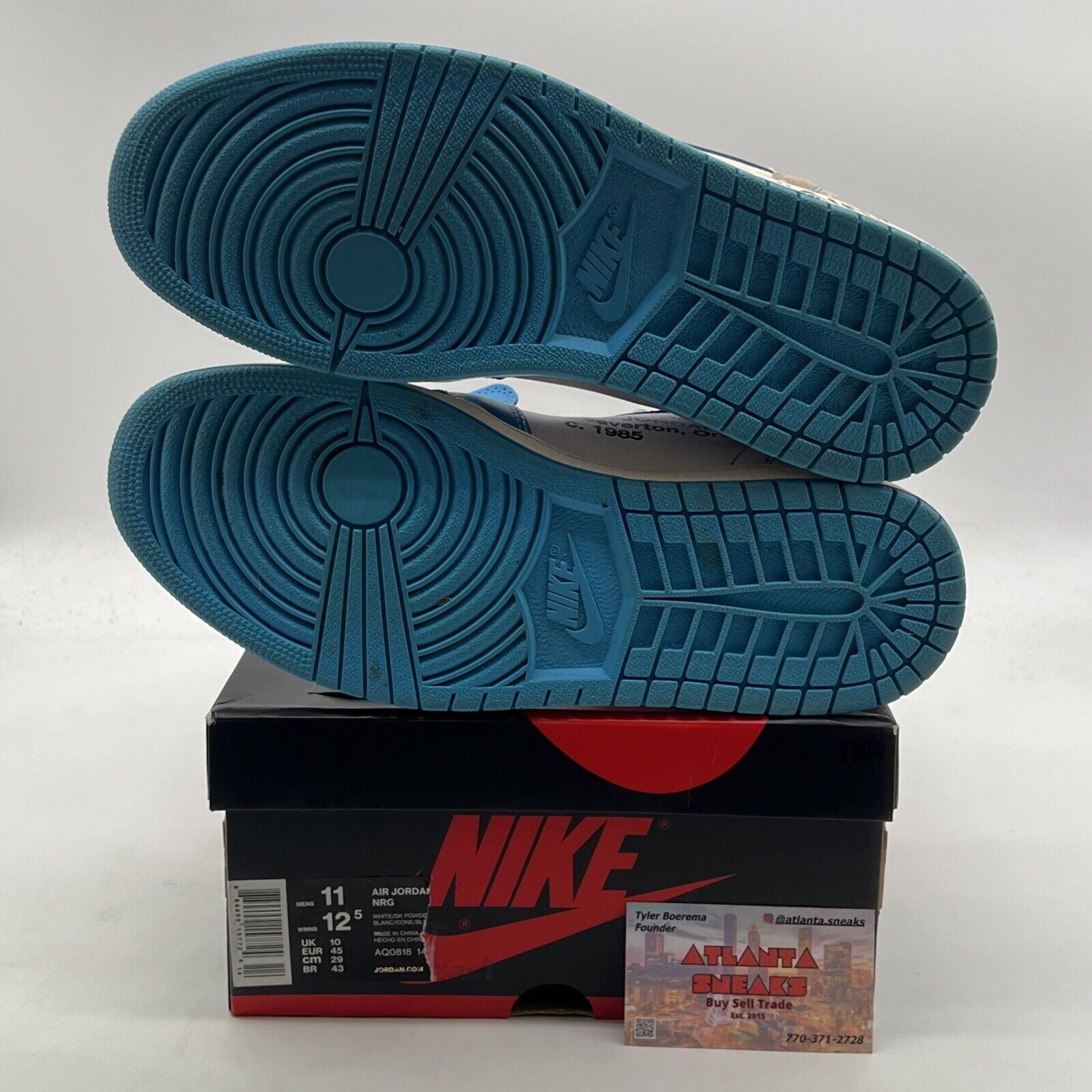 Size 11 - Air Jordan 1 Retro OG x Off-White High UNC (AQ0818-148)