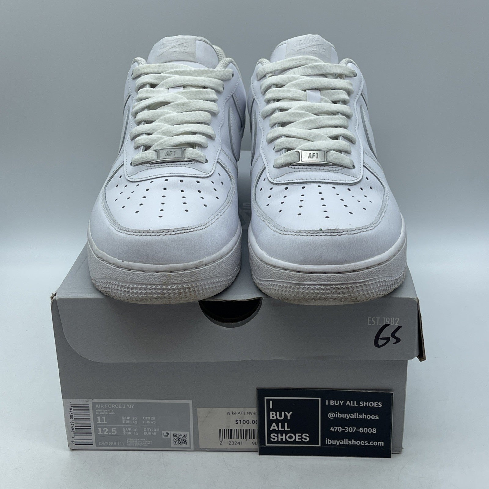 Size 11 - Nike Air Force 1 '07 Low Triple White (CW2288-111)