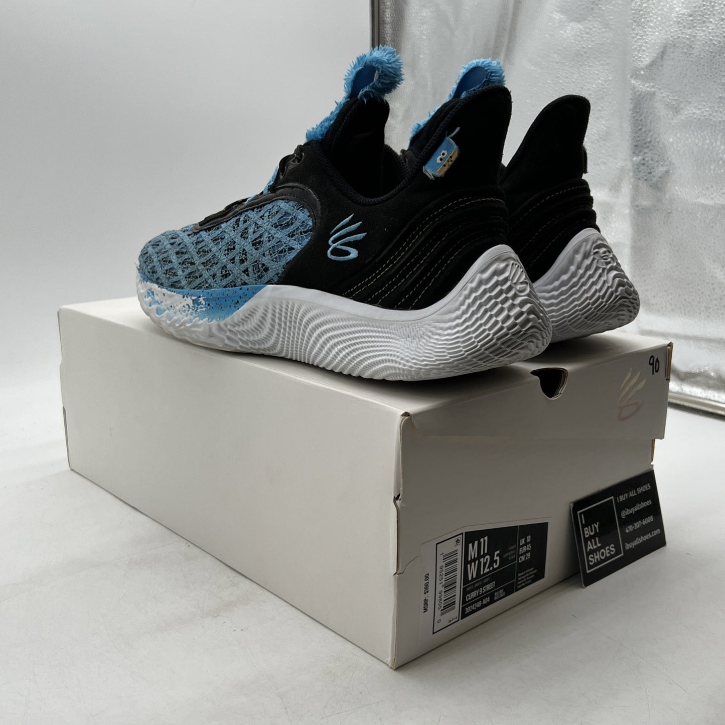Size 11 - Under Armour Curry 9 Street Pack - Cookie Monster (3024248-404)