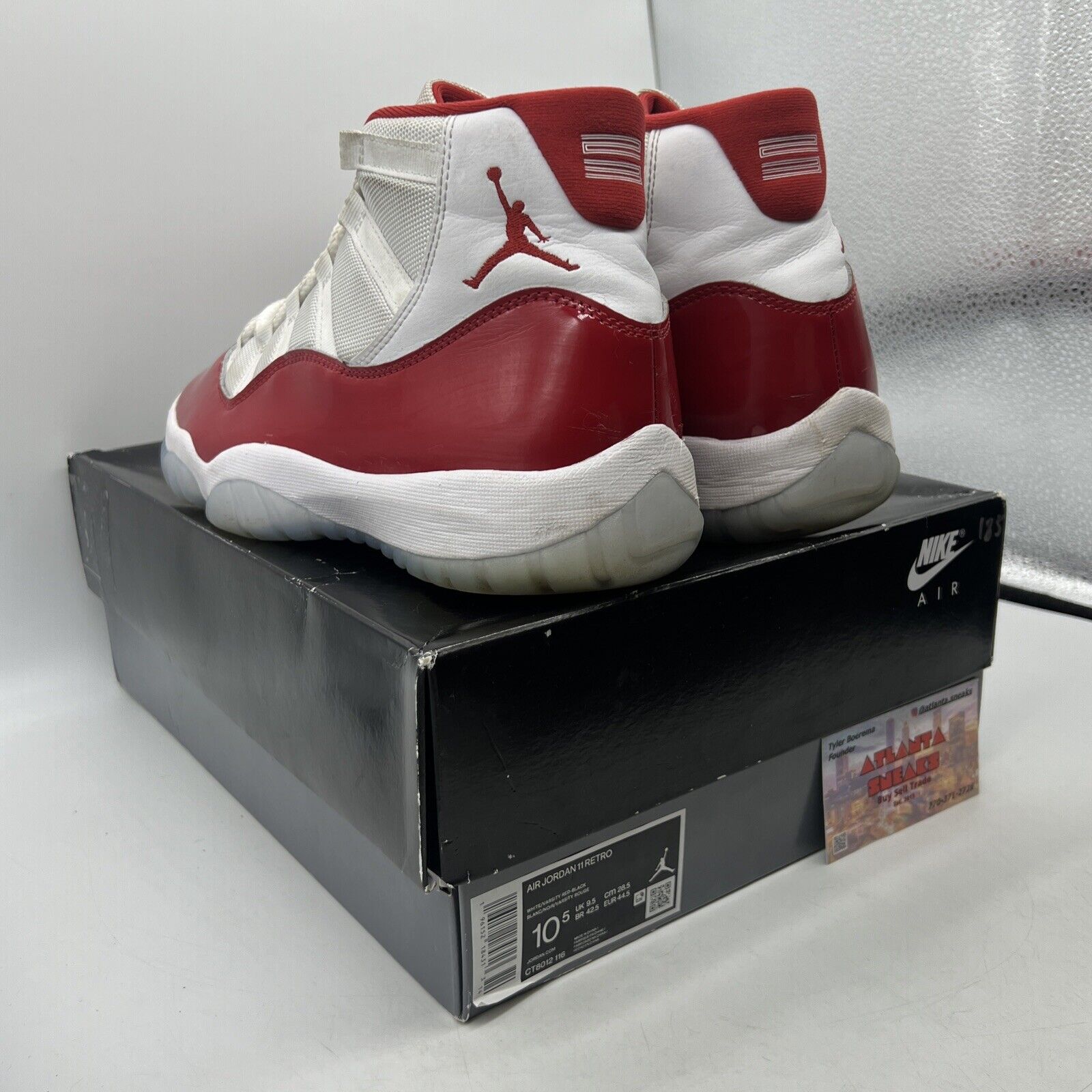 Size 10.5 - Jordan 11 Retro High Cherry White Icey Leather (CT8012-116)