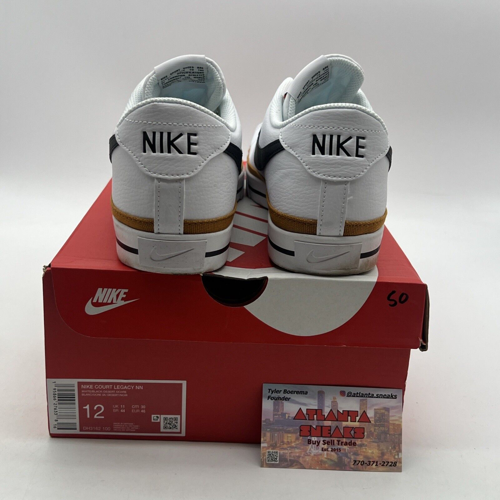 Size 12 - Nike Court Legacy Next Nature White Desert Ochre (DH3162-100)