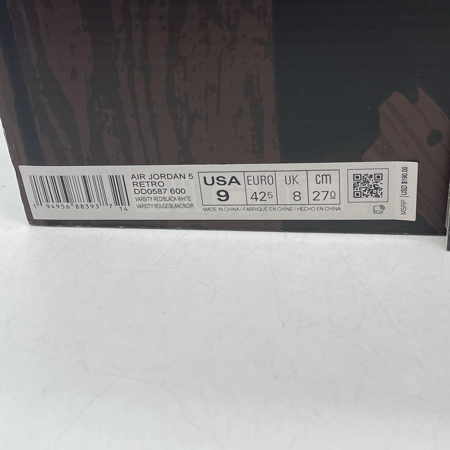 Size 9 - Air Jordan 5 Retro Mid Raging Bull (DD0587-600)