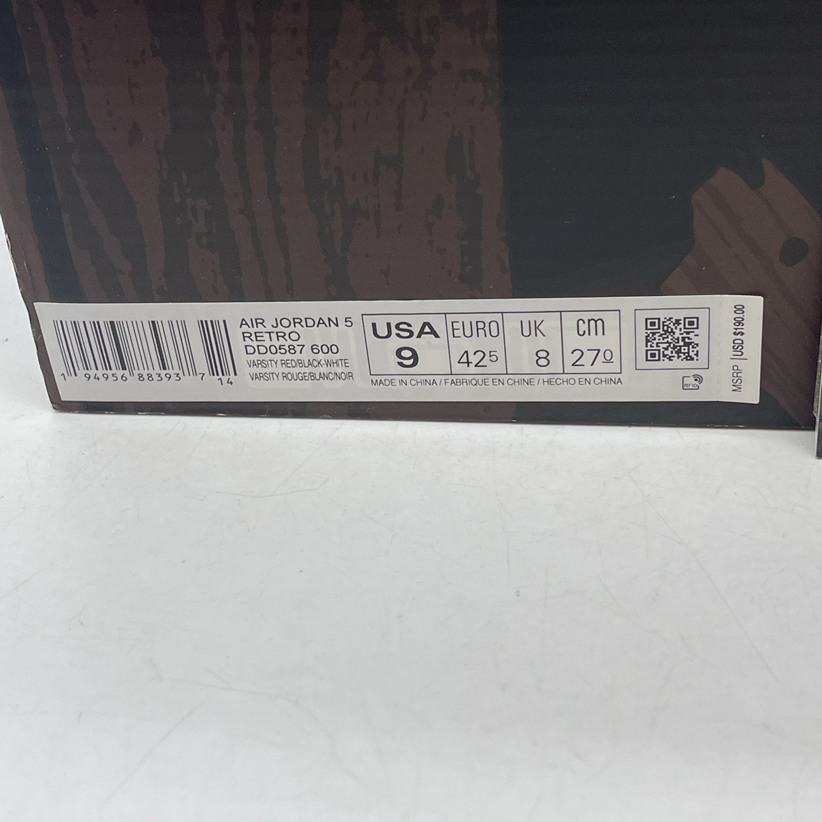 Size 9 - Air Jordan 5 Retro Mid Raging Bull (DD0587-600)