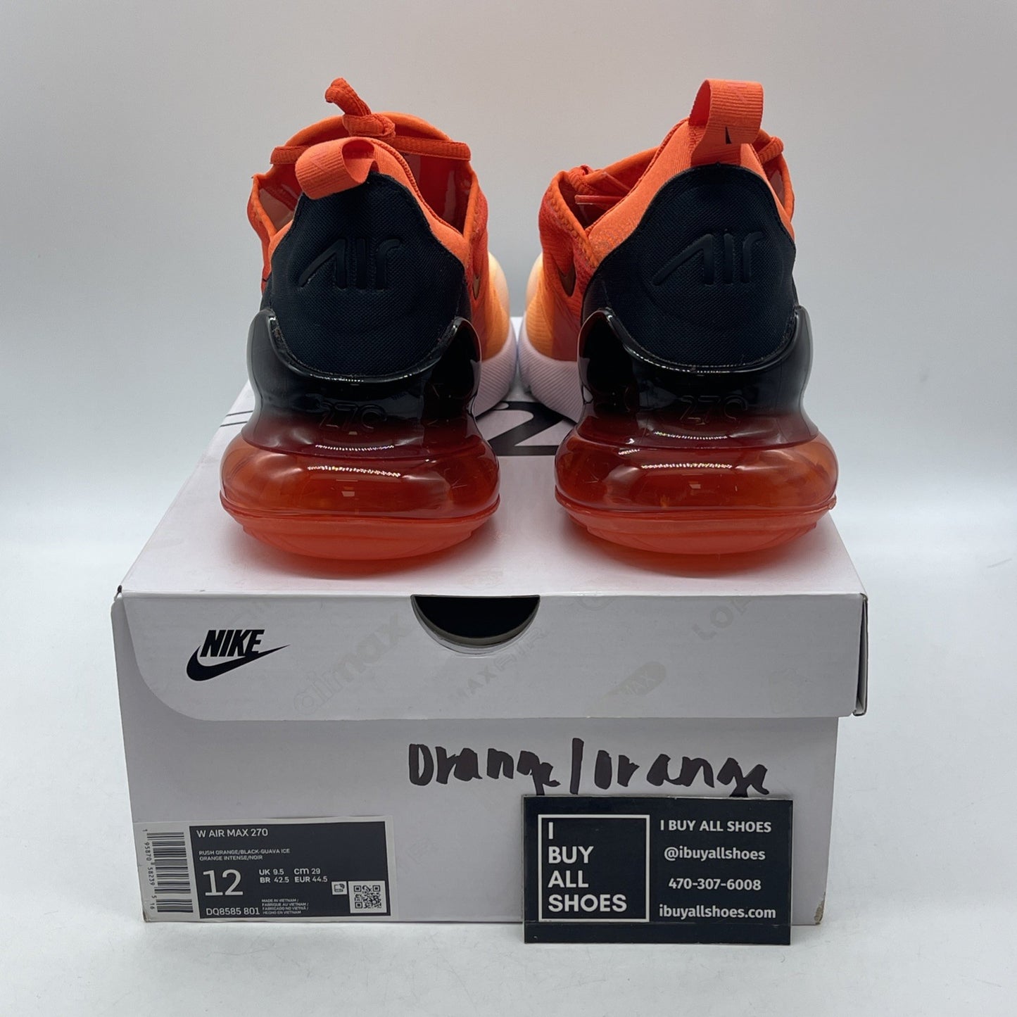 Size 12W - Nike Air Max 270 Orange Juice (DQ8585-801)