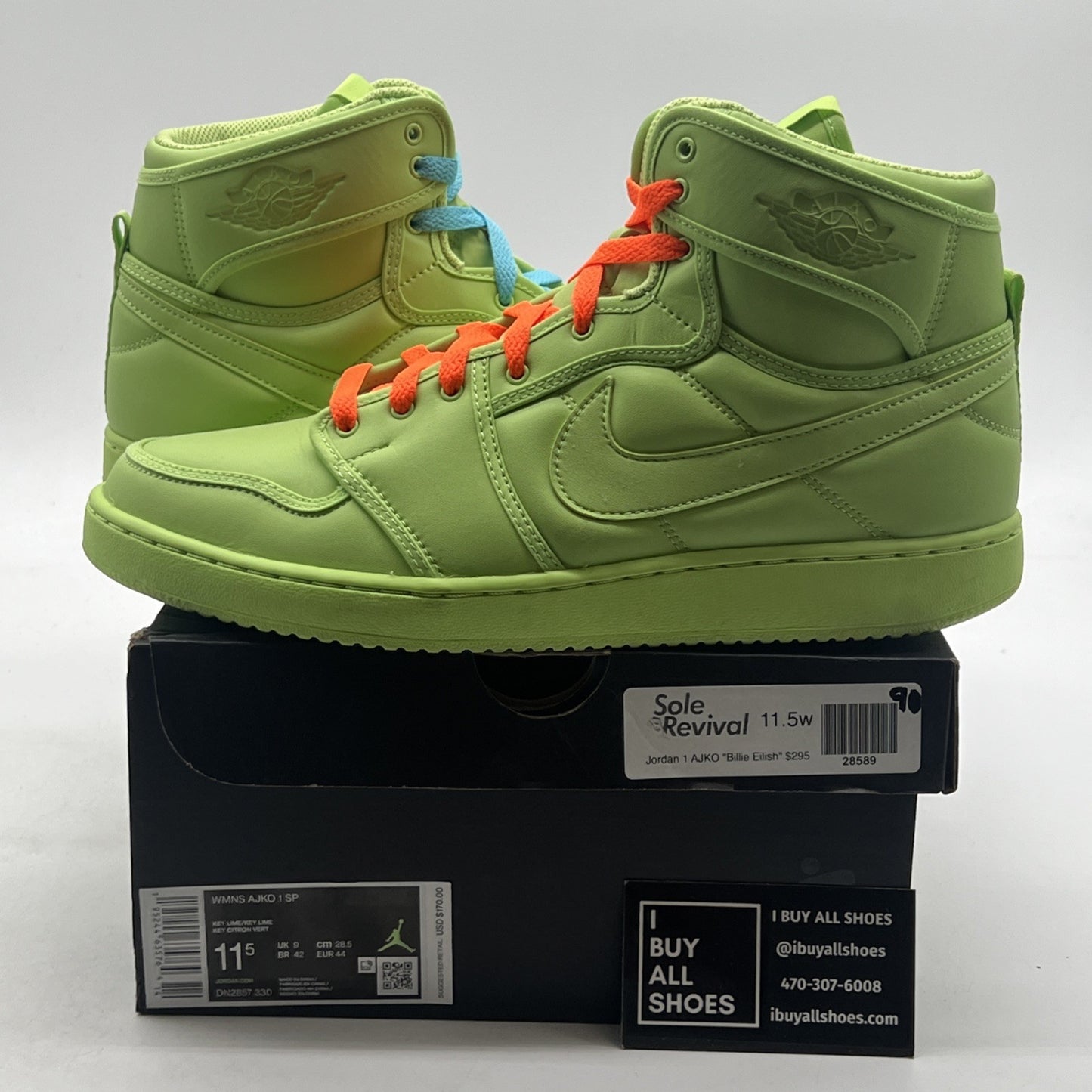 Size 11.5 - Billie Eilish x Air Jordan 1 KO Volt W (DN2857-330)