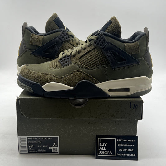 Size 9.5 - Air Jordan 4 SE Retro Low Craft - Olive (FB9927-200)