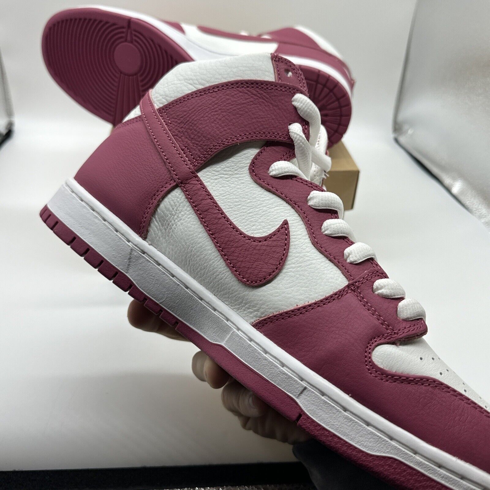 Size 12 - Nike SB Dunk High Orange Sweet Beet Purple White Premium Leather OG Al
