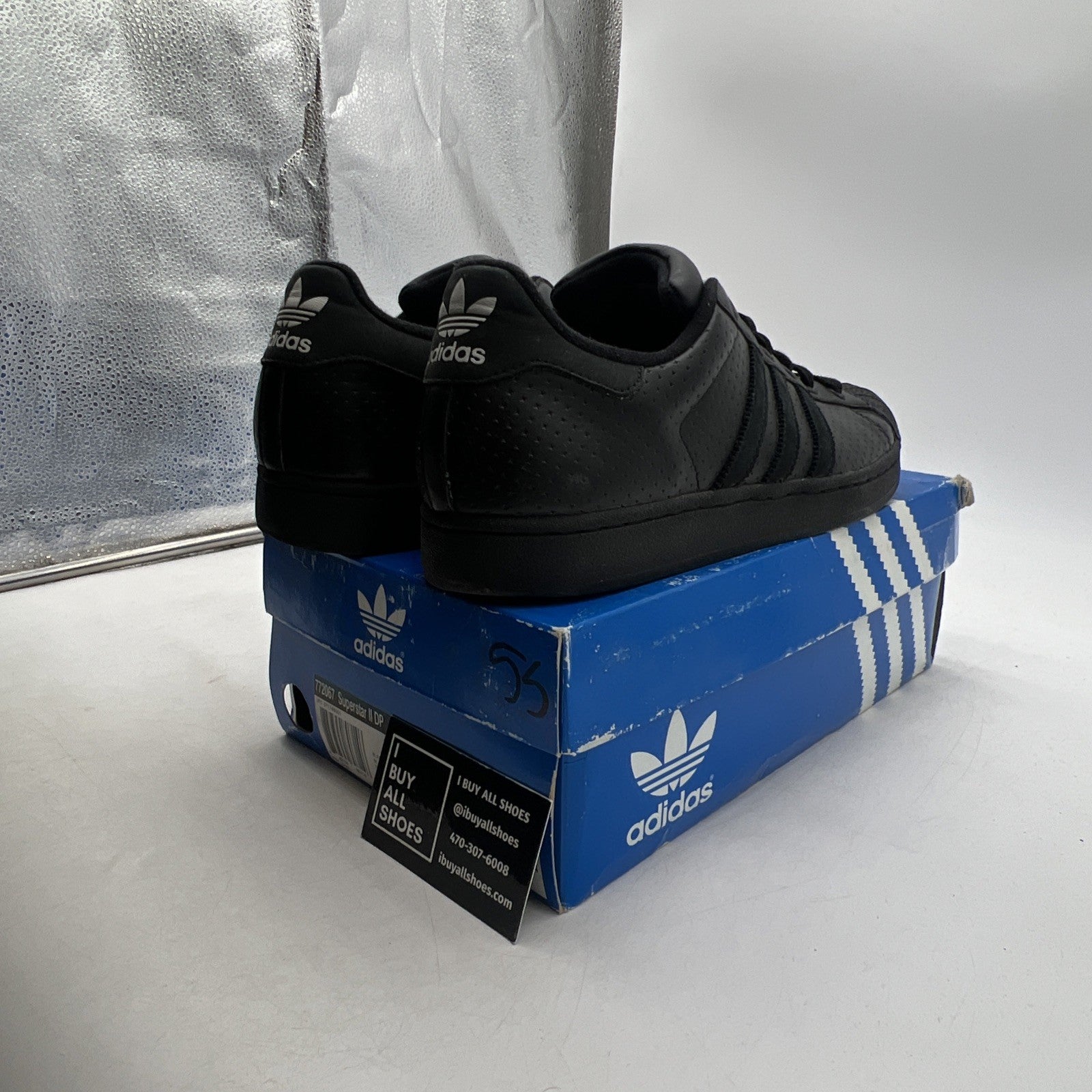 Size 11 - Adidas Super Star II CBlack/CBlack Originals (772067)