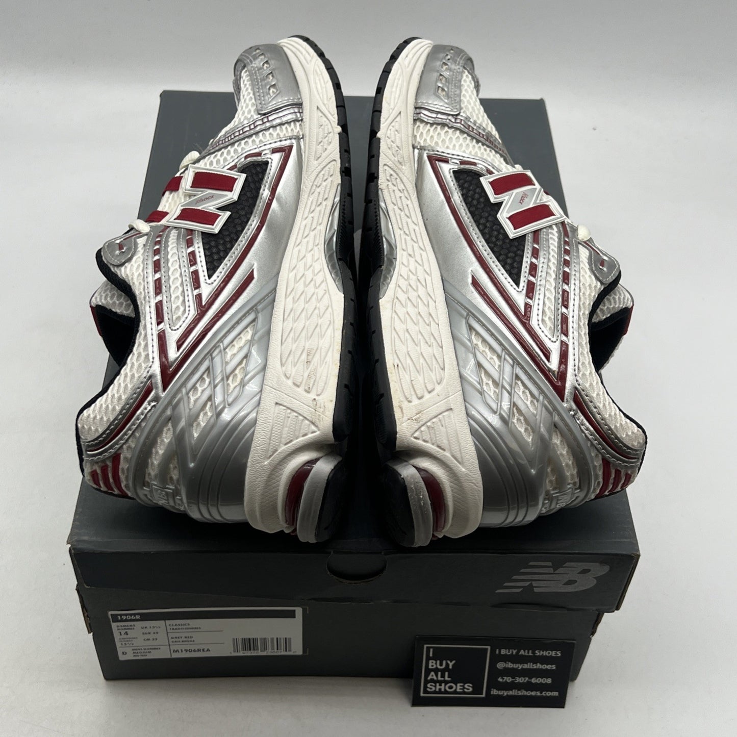 Size 14 - New Balance 1906R Silver Classic Crimson (M1906REA)