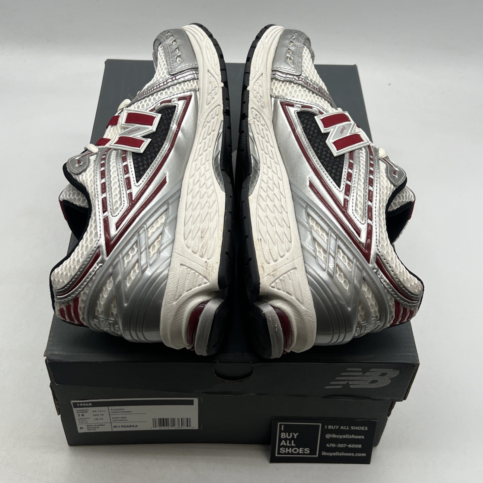 Size 14 - New Balance 1906R Silver Classic Crimson (M1906REA)