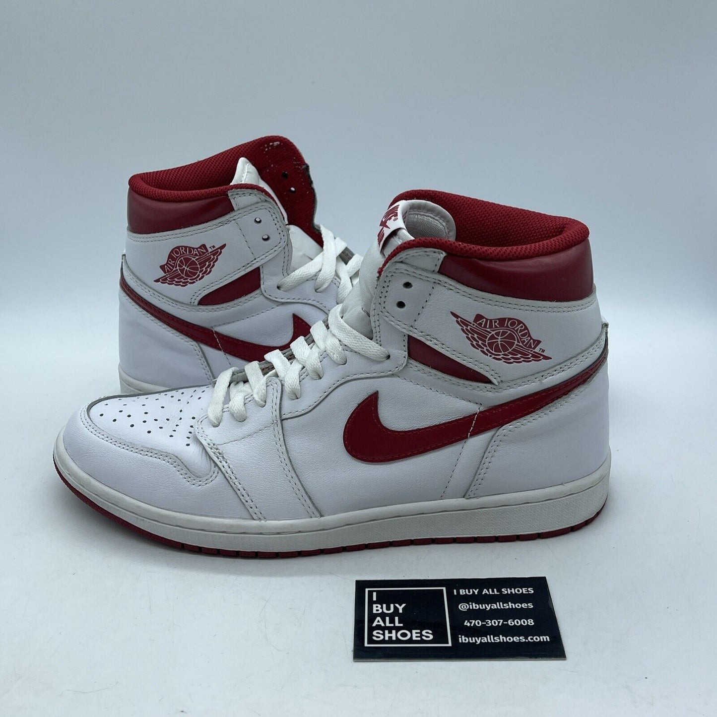 Size 10 - Air Jordan 1 Retro OG High Metallic Red White Leather (555088-103)