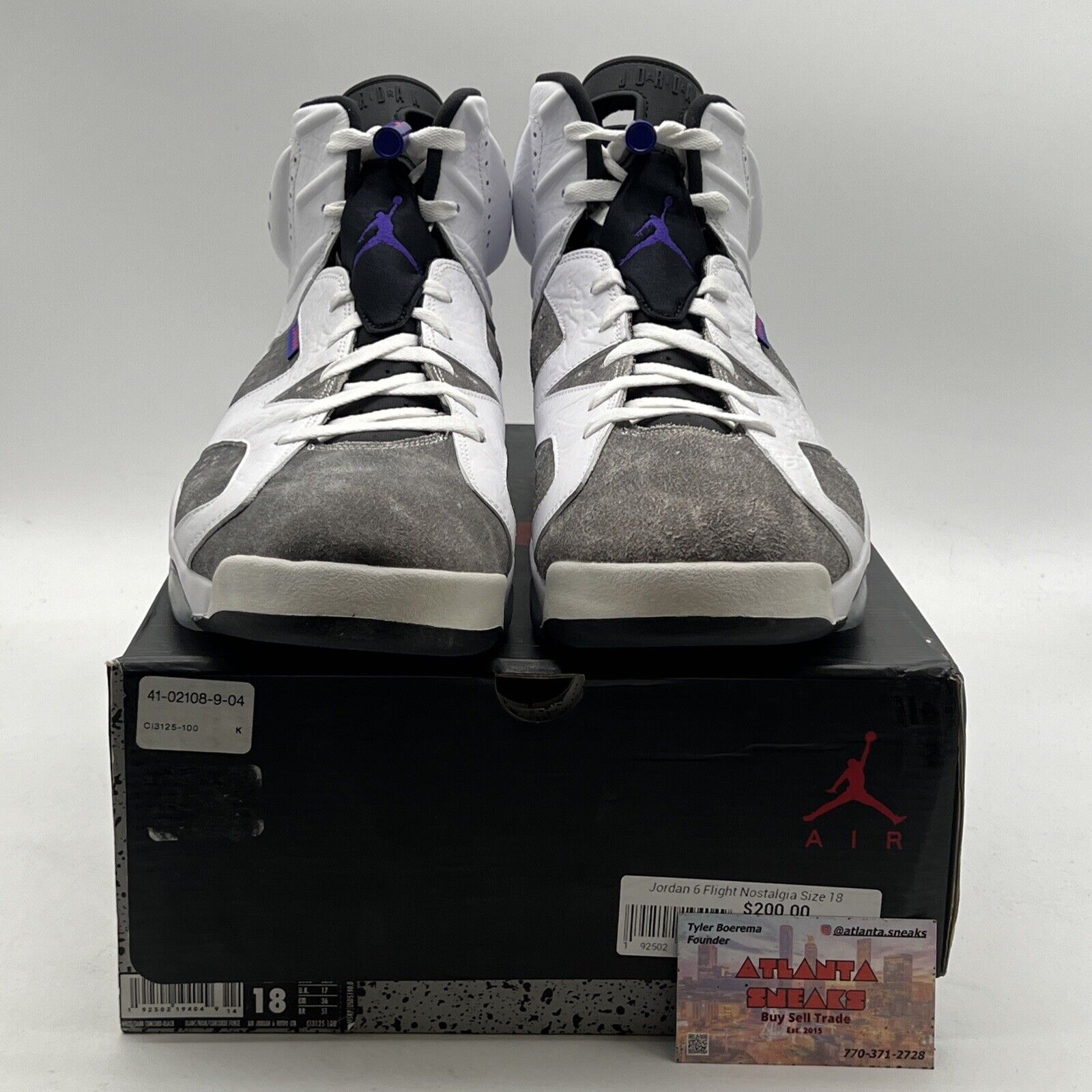 Size 18 - Air Jordan 6 Retro LTR Flint (CI3125-100)
