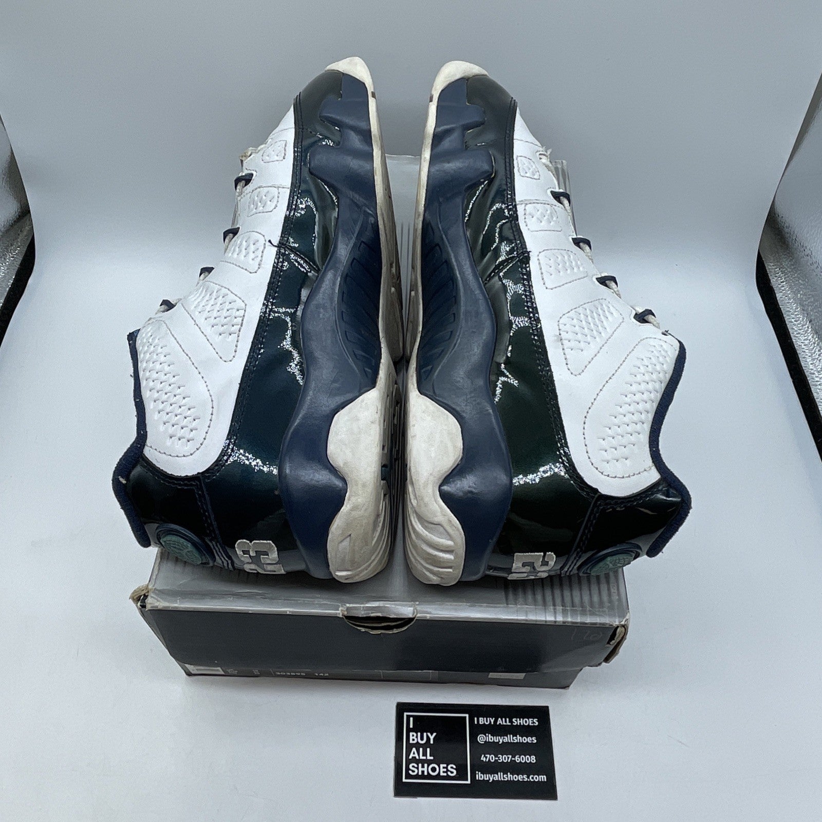 Size 11 - Air Jordan 9 Retro 2002 Low Blue Pearl White Leather (303895-142)