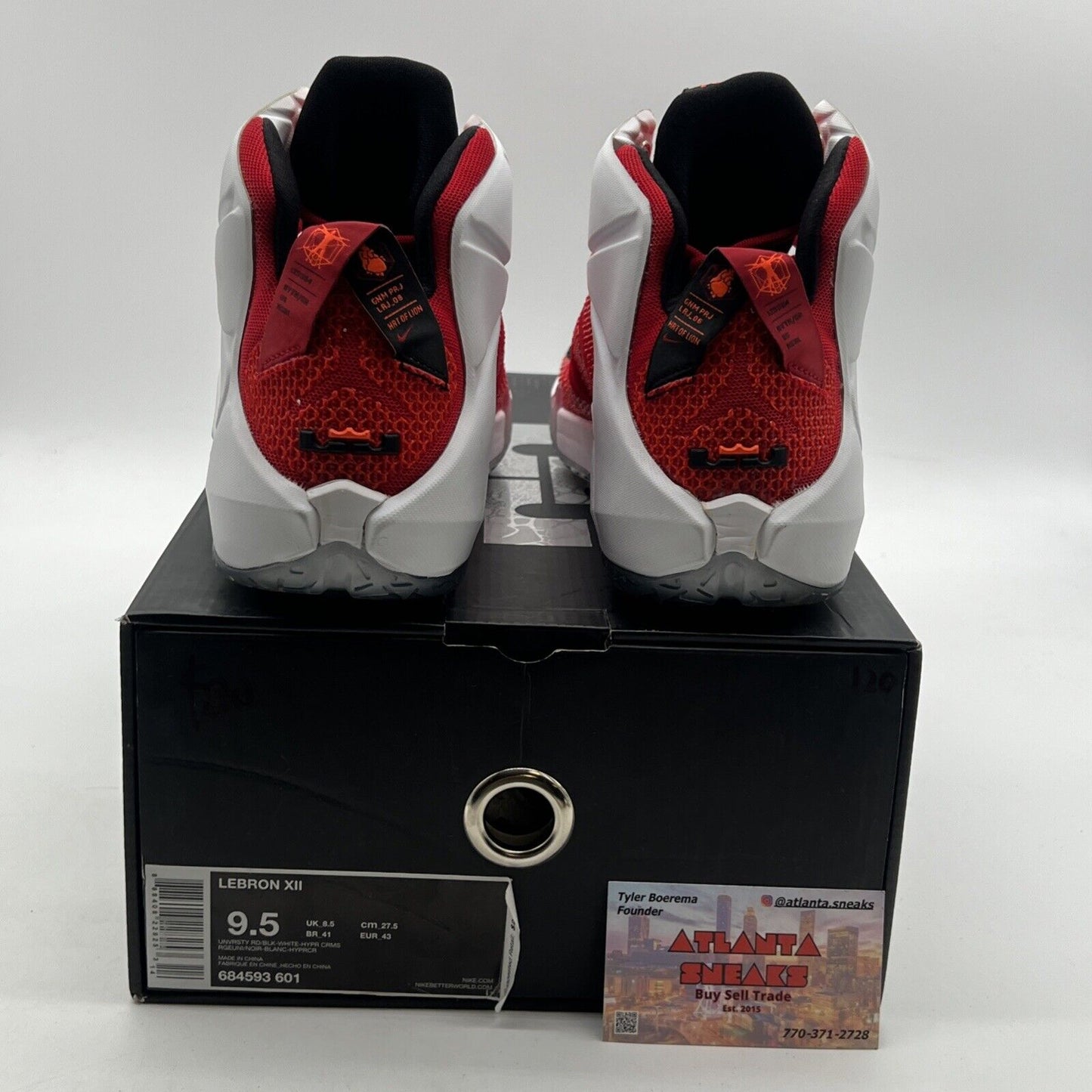 Size 9.5 - Nike LeBron 12 Heart Of A Lion (684593-601)