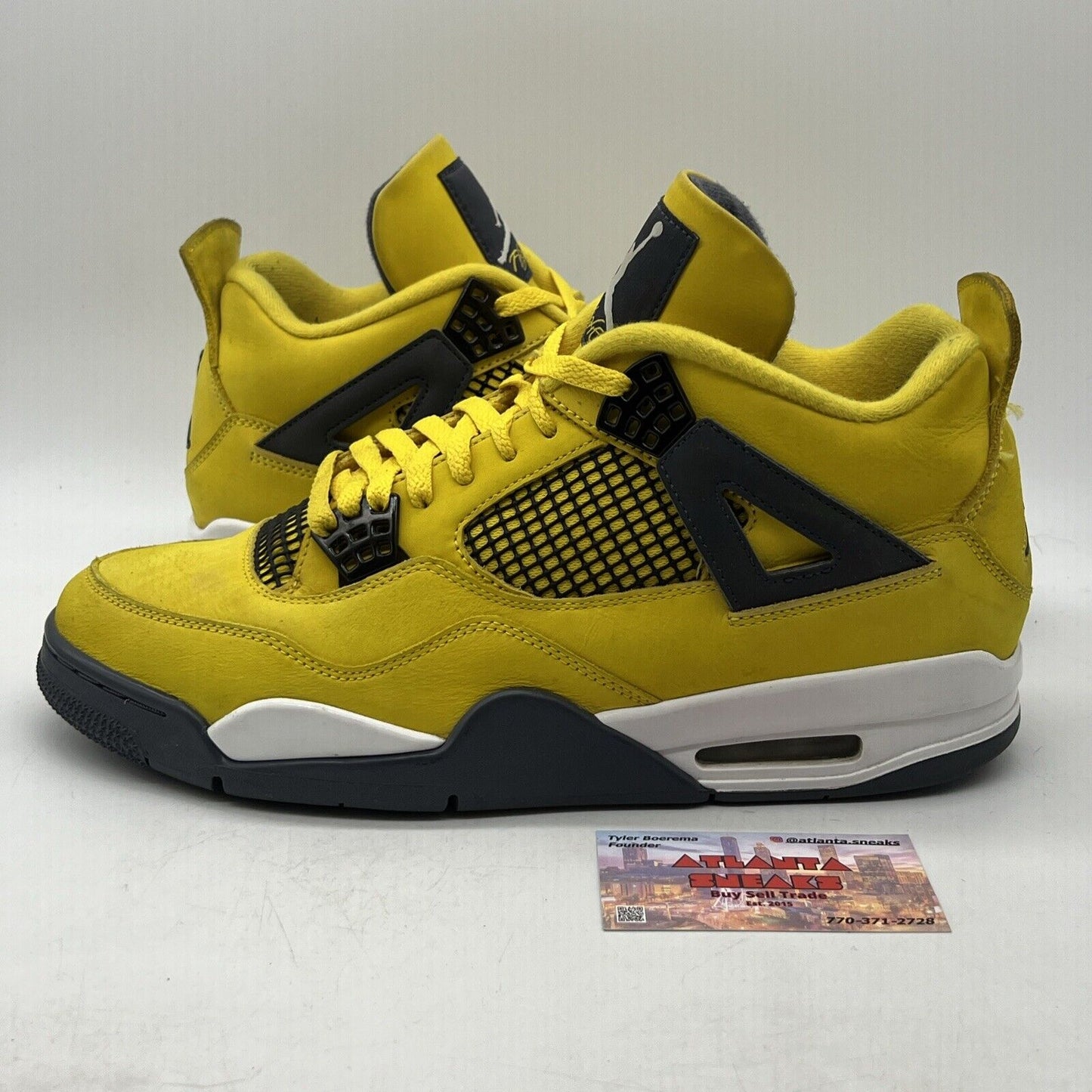 Size 11.5 - Jordan 4 Retro Mid Lightning Grey Yellow Suede (CT8527-700)