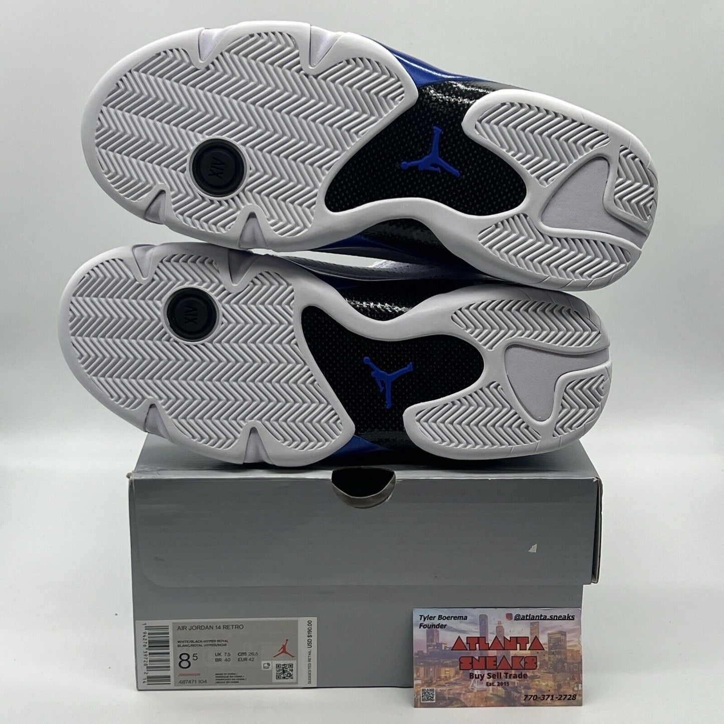 Size 8.5 - Air Jordan 14 Retro Hyper Royal Brand New Og All Blue White DS