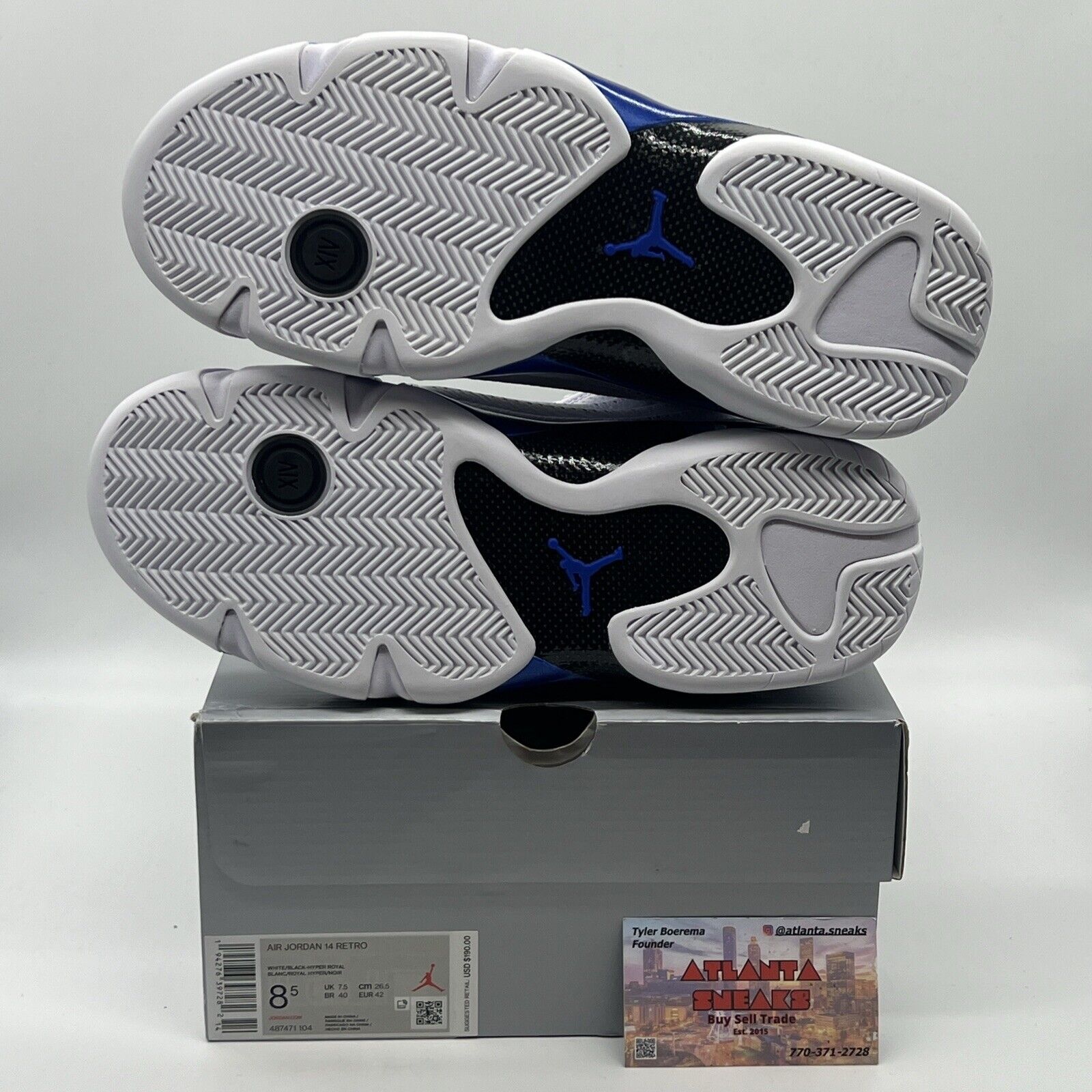 Size 8.5 - Air Jordan 14 Retro Hyper Royal Brand New Og All Blue White DS