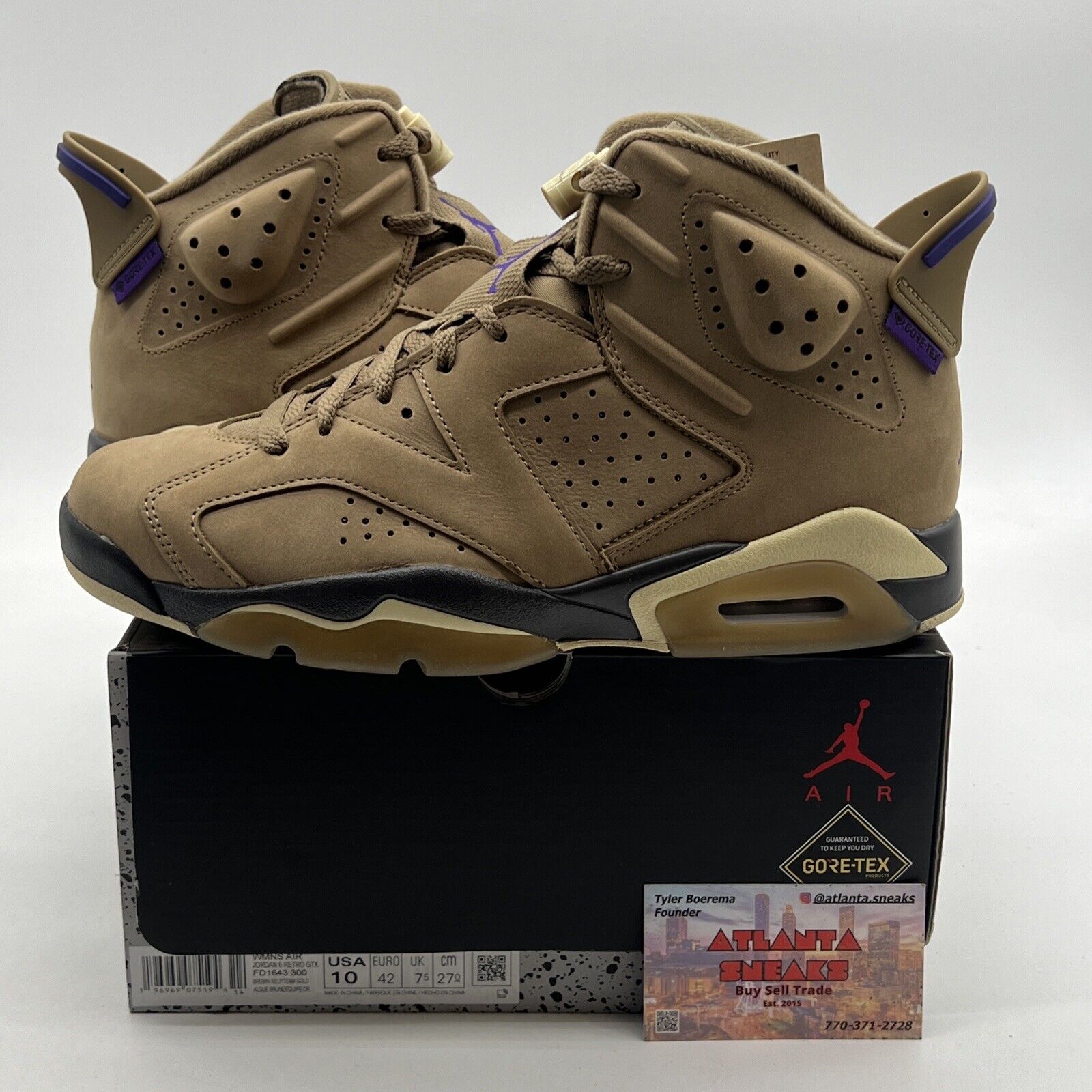 Size 10W - Air Jordan 6 Retro GORE-TEX Brown Kelp (FD1643-300)