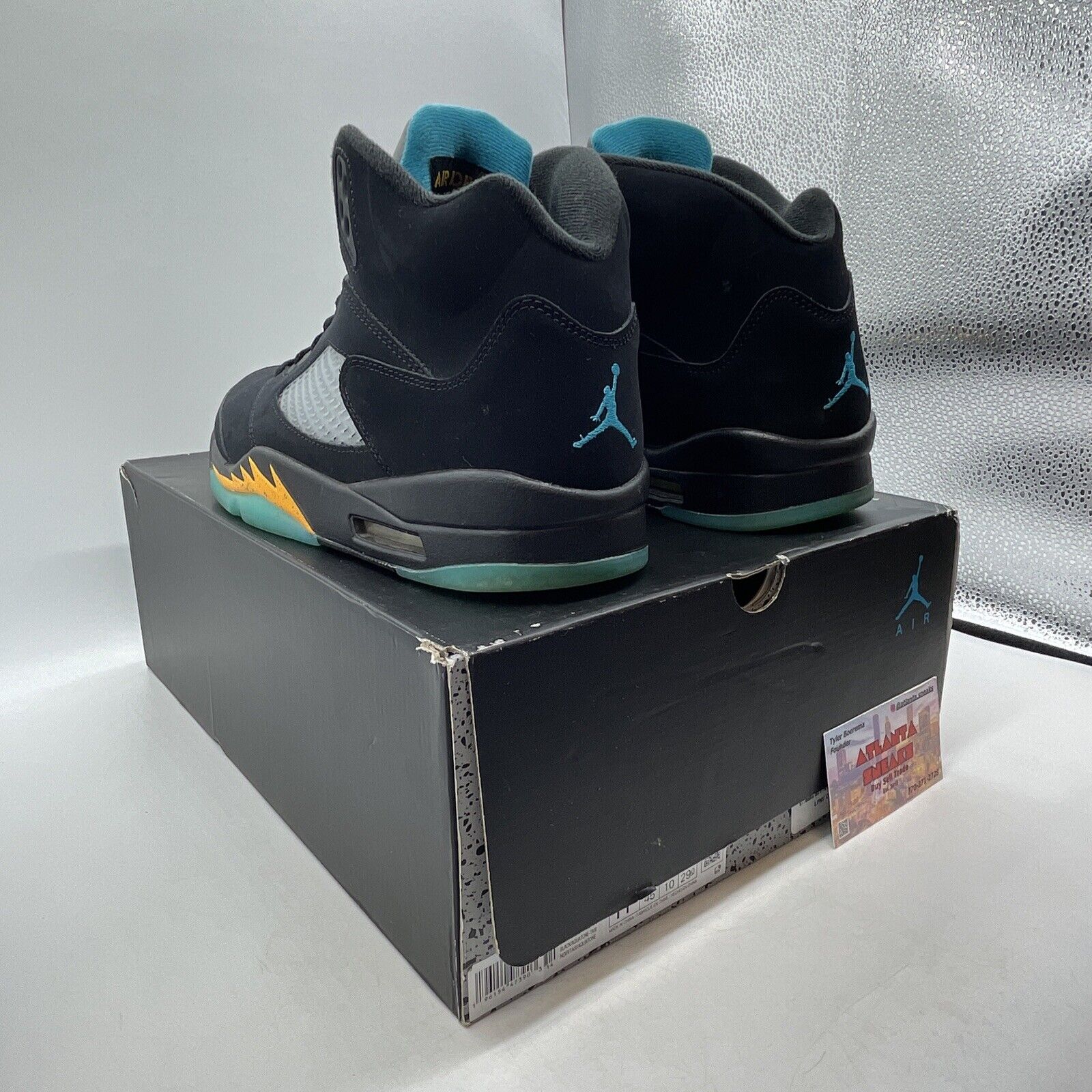 Size 11 - Jordan 5 Retro Mid Aqua Yellow Gray Black (DD0587-047)