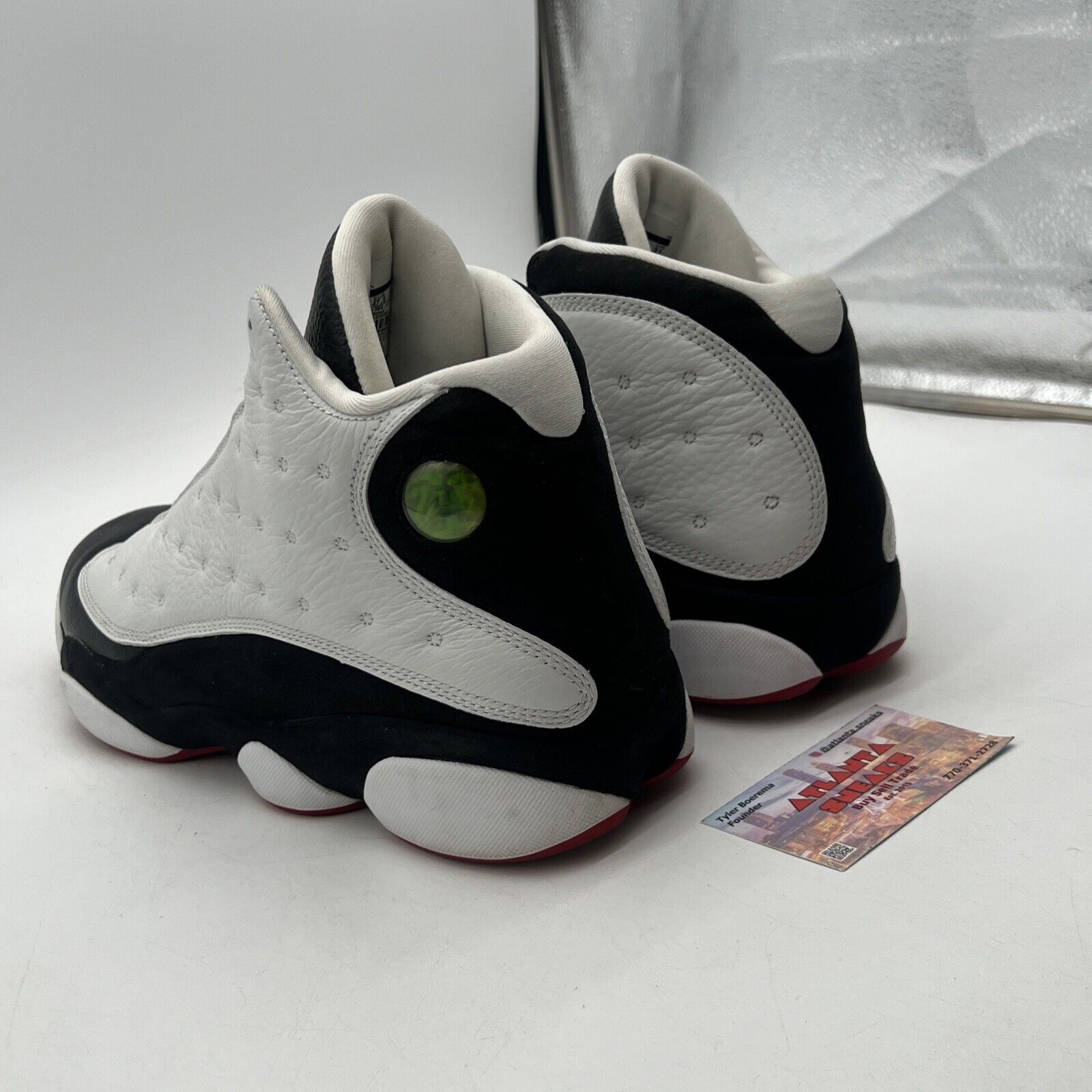 Size 13 - Air Jordan 13 Retro 2013 He Got Game Black White Leather (309259-104)