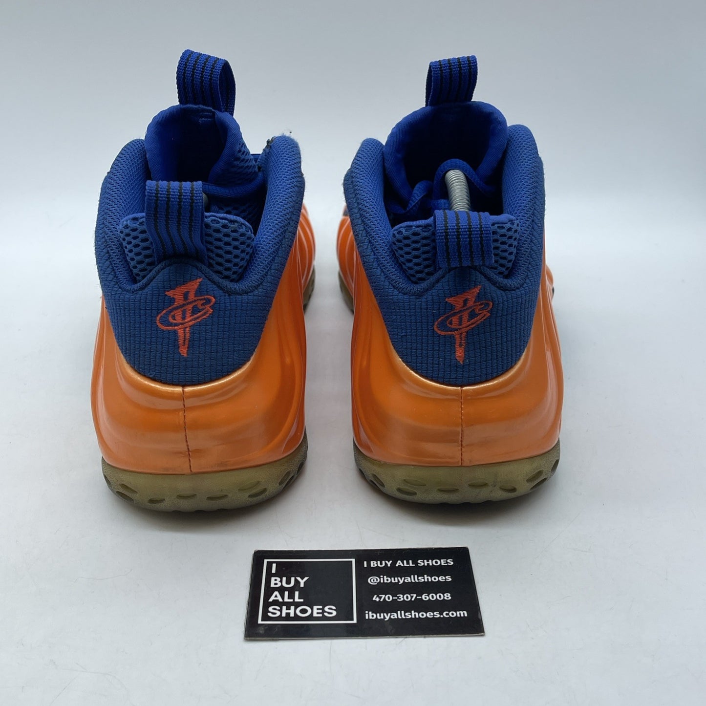 Size 11.5 - Nike Air Foamposite One Knicks Orange Blue Suede (314996-801)