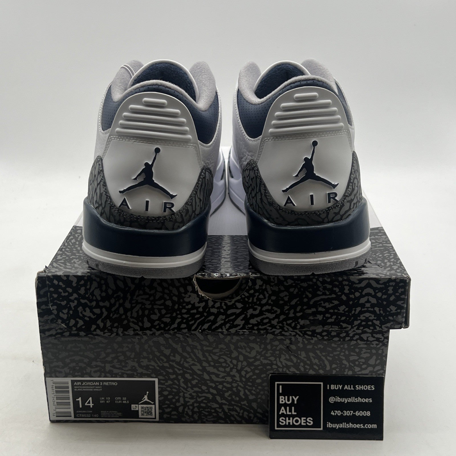 Size 14 - Air Jordan 3 Retro Midnight Navy (CT8532-140)