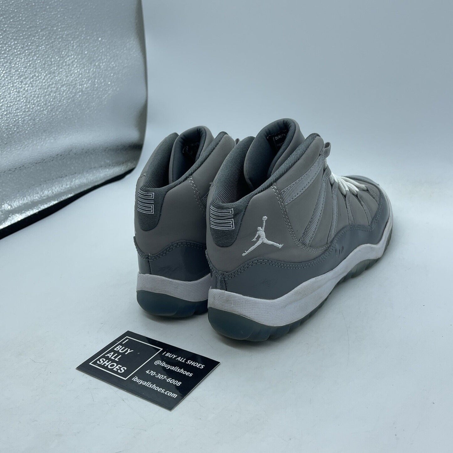 Size 3Y - (PS) - Jordan 11 Retro High Cool Grey White Suede Leather (378039-001)