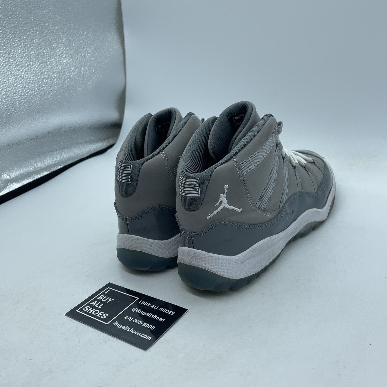 Size 3Y - (PS) - Jordan 11 Retro High Cool Grey White Suede Leather (378039-001)