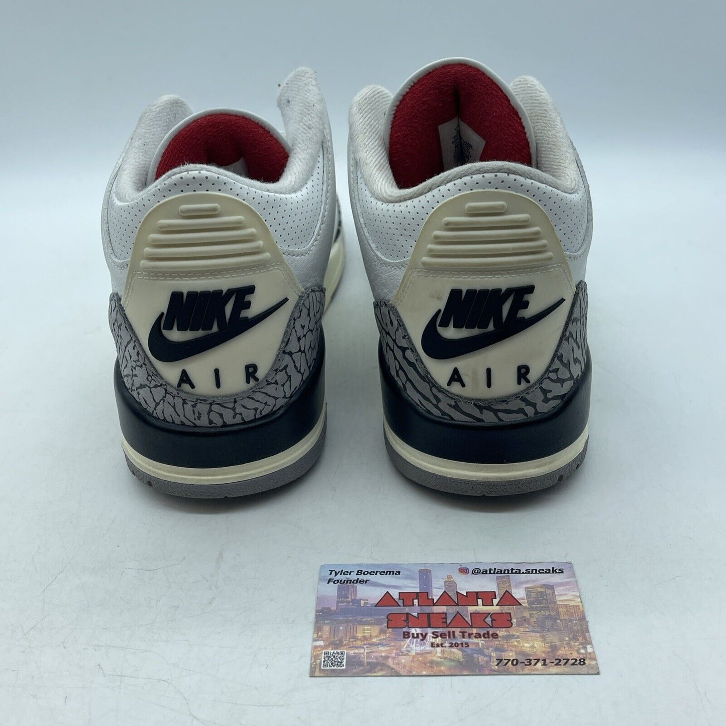 Size 8 - Jordan 3 Retro Mid White Cement Reimagined Black Red (DN3707-100)