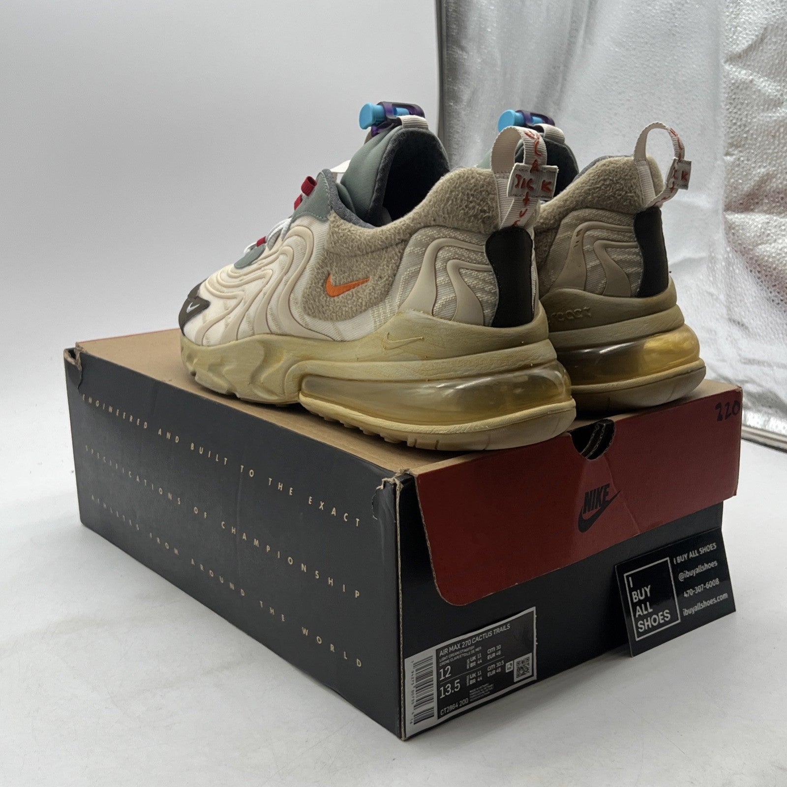 Size 12 - Nike Travis Scott x Air Max 270 React ENG Cactus Trails (CT2864-200)