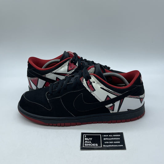 Size 11 - Nike Dunk Low Jordan Pack Black White Suede Leather (307696-002)