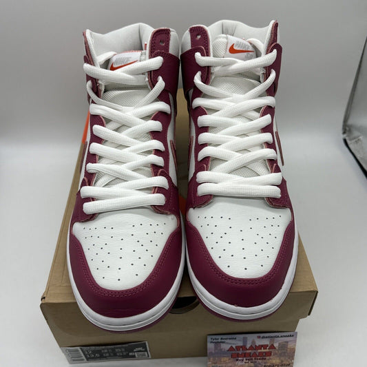 Size 12 - Nike SB Dunk High Orange Sweet Beet Purple White Premium Leather OG Al