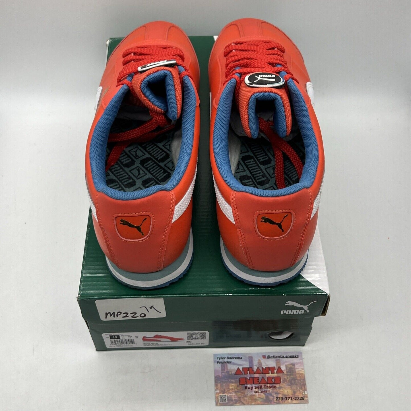 Size 13 - PUMA Roma Go For - Blue White Leather (385482-01)