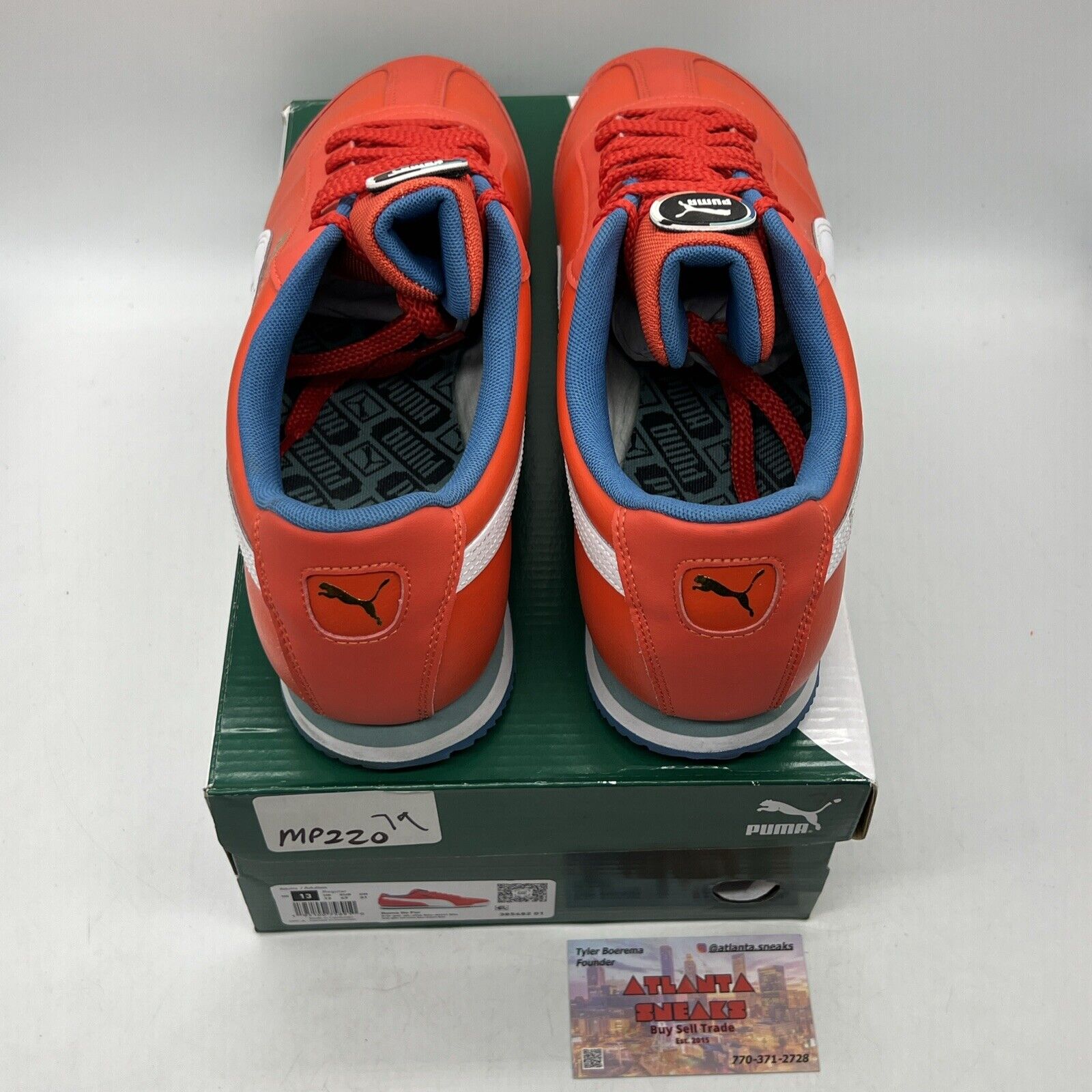 Size 13 - PUMA Roma Go For - Blue White Leather (385482-01)
