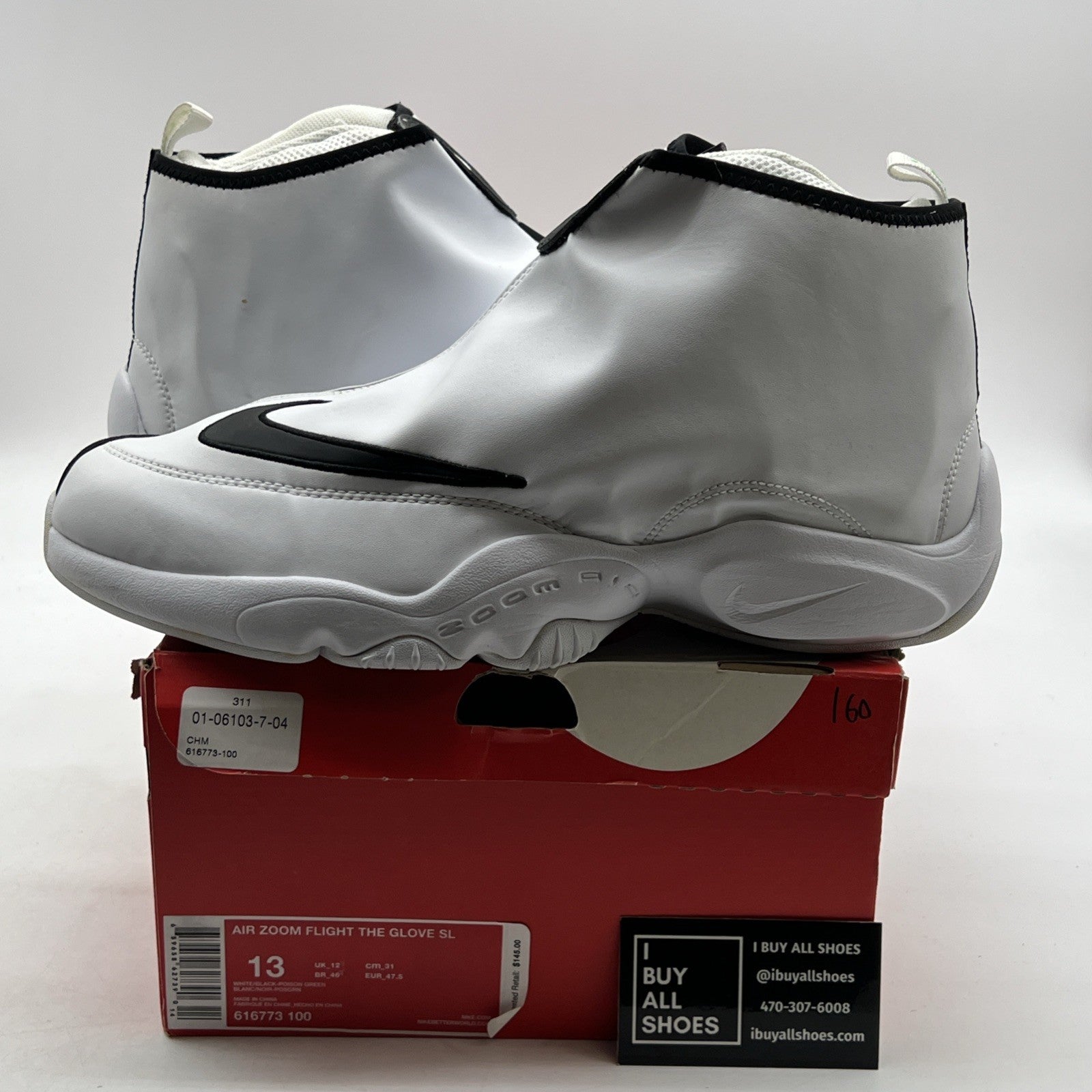 Size 13 - Nike Air Zoom Flight The Glove SL White Poison Green (616773-100)