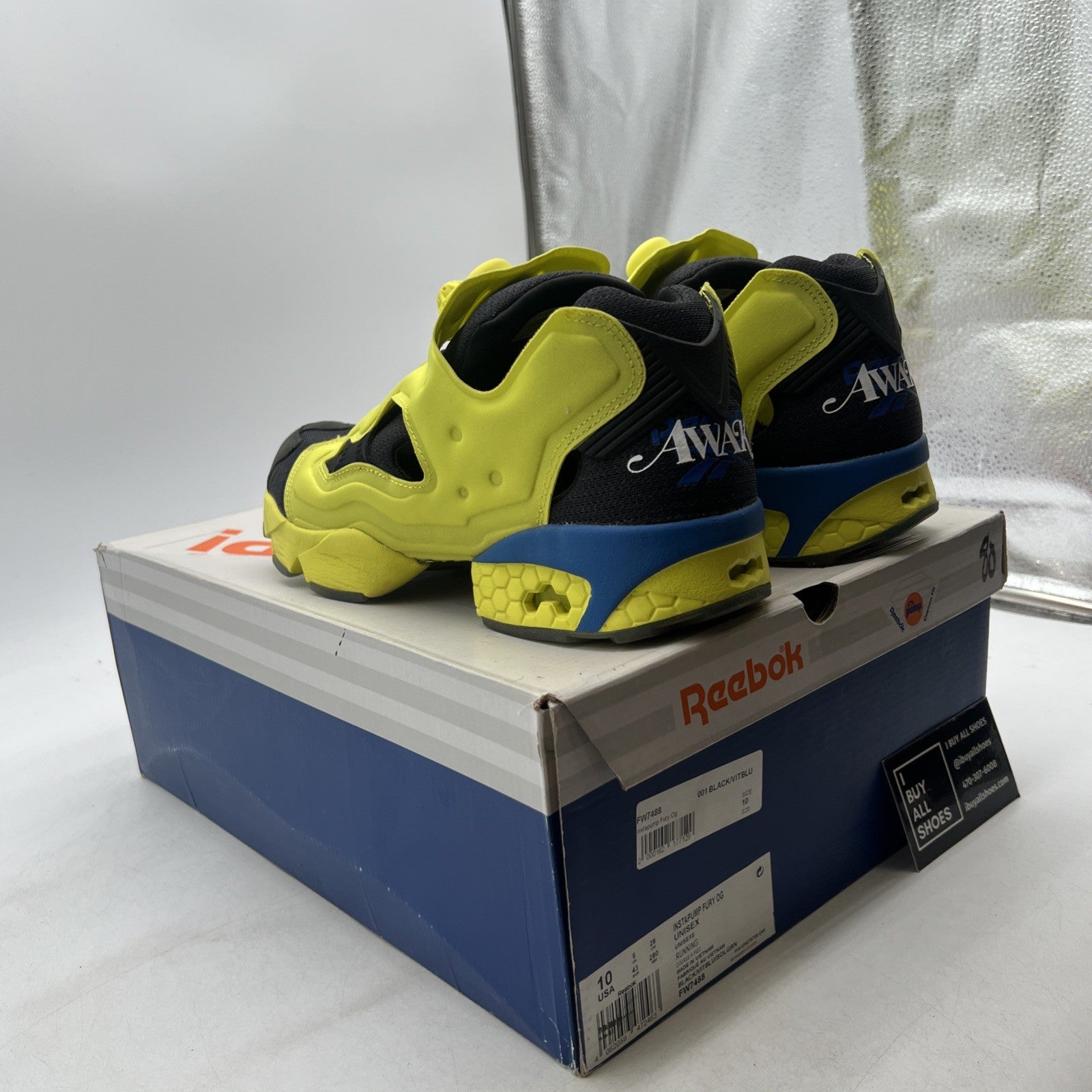 Size 10 - Reebok Awake NY x InstaPump Fury Solar (FW7488)