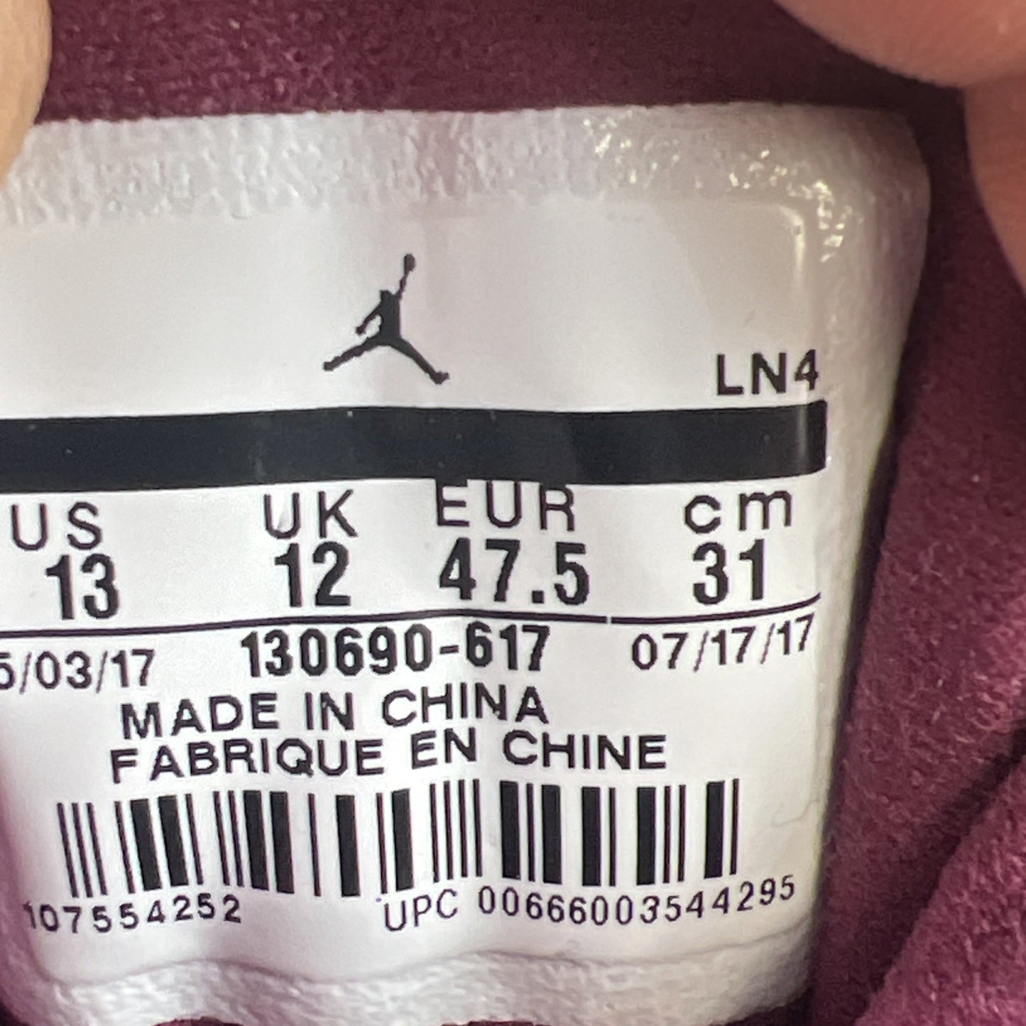 Size 13 - Air Jordan 12 Retro Bordeaux (130690-617)